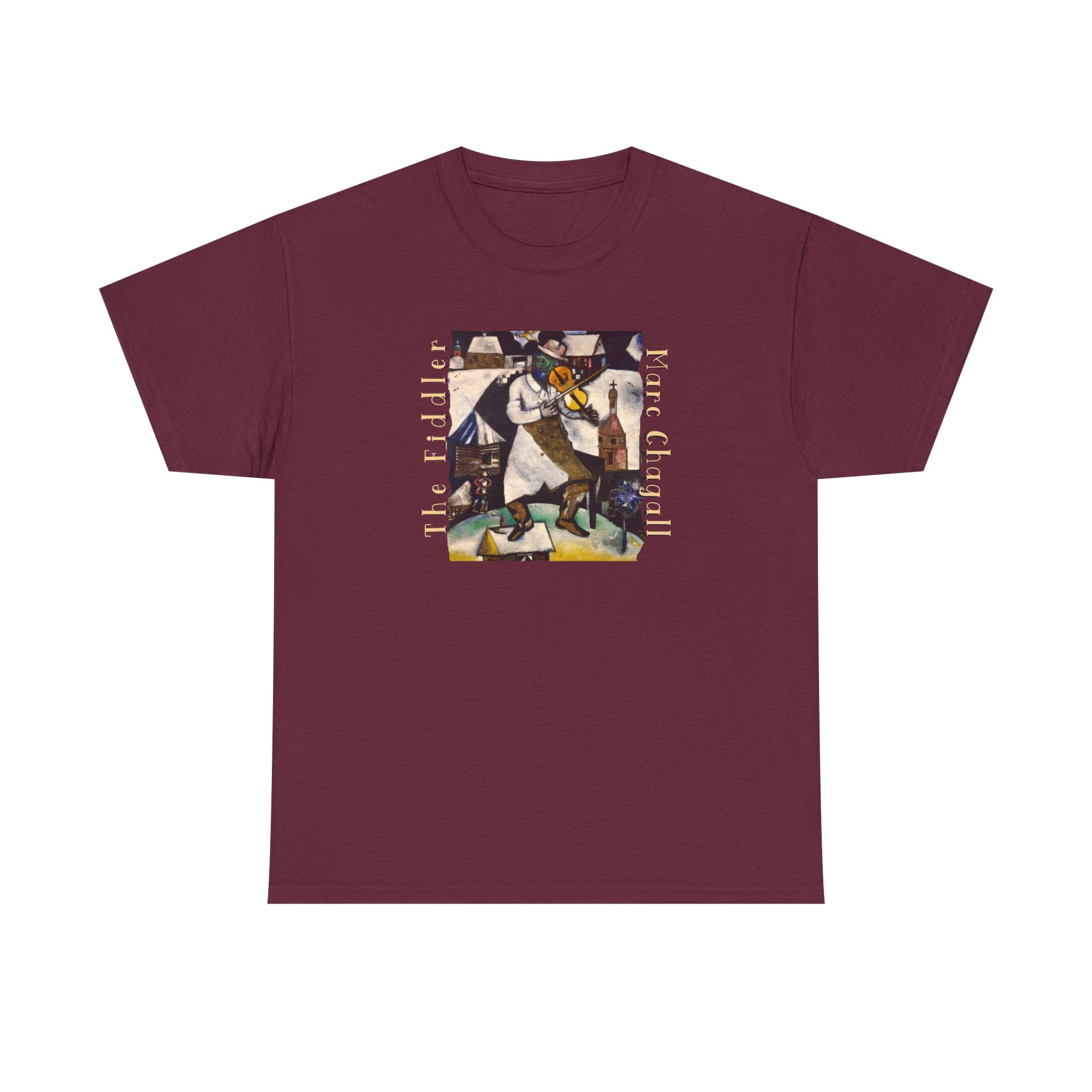 The Fiddler Chagall Art print on soft 100% cotton classic fit Tee