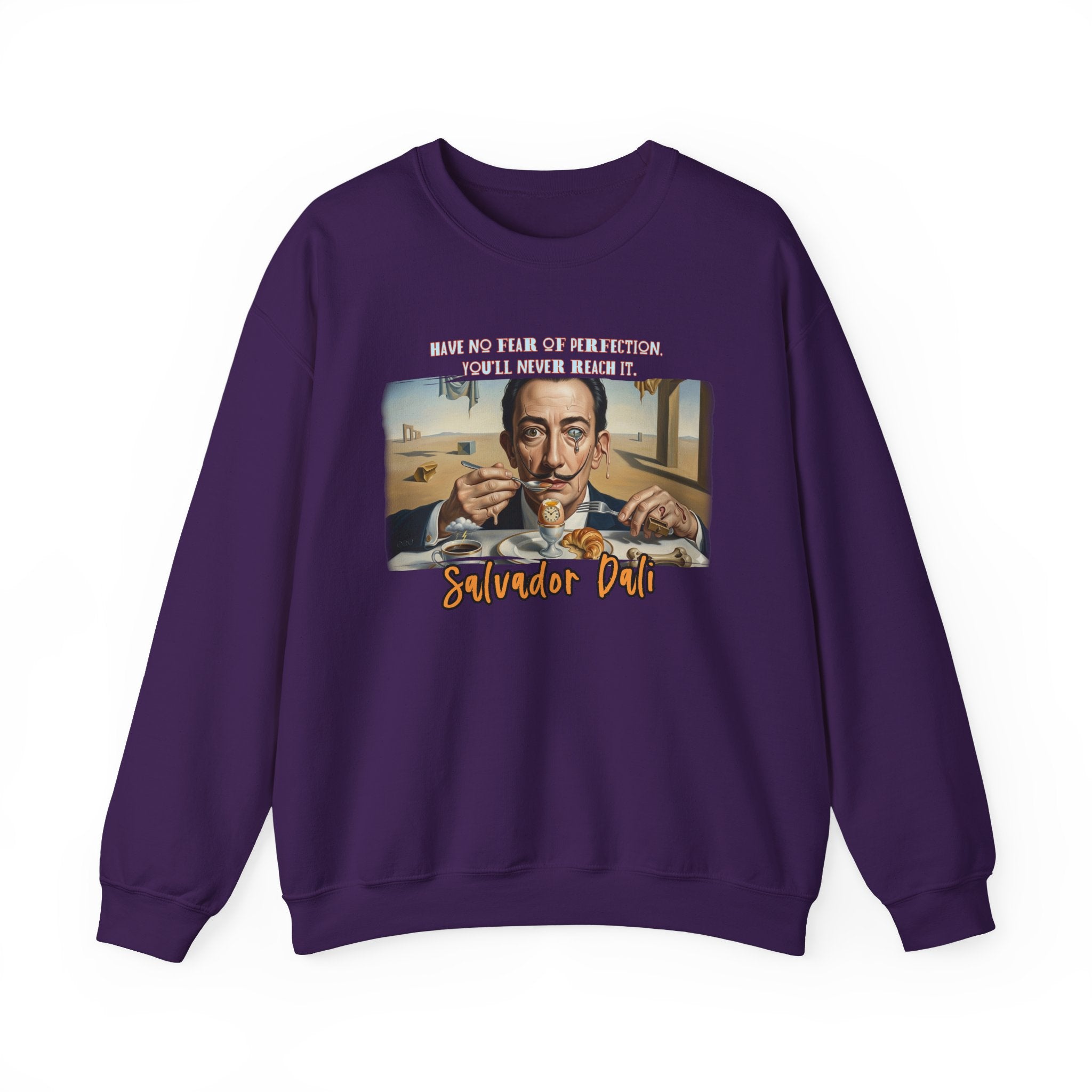 Salvador Dali Art print on medium heavy classic crewneck blend Sweater.