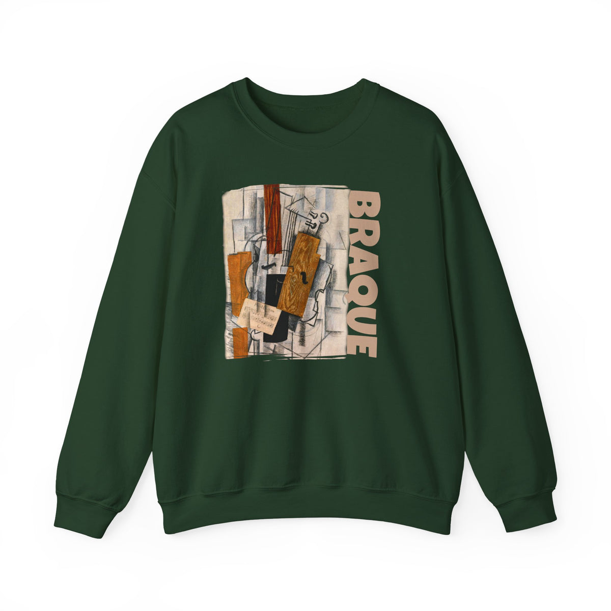Georges Braque Cubist Art Print on Midweight Crewneck Sweatshirt