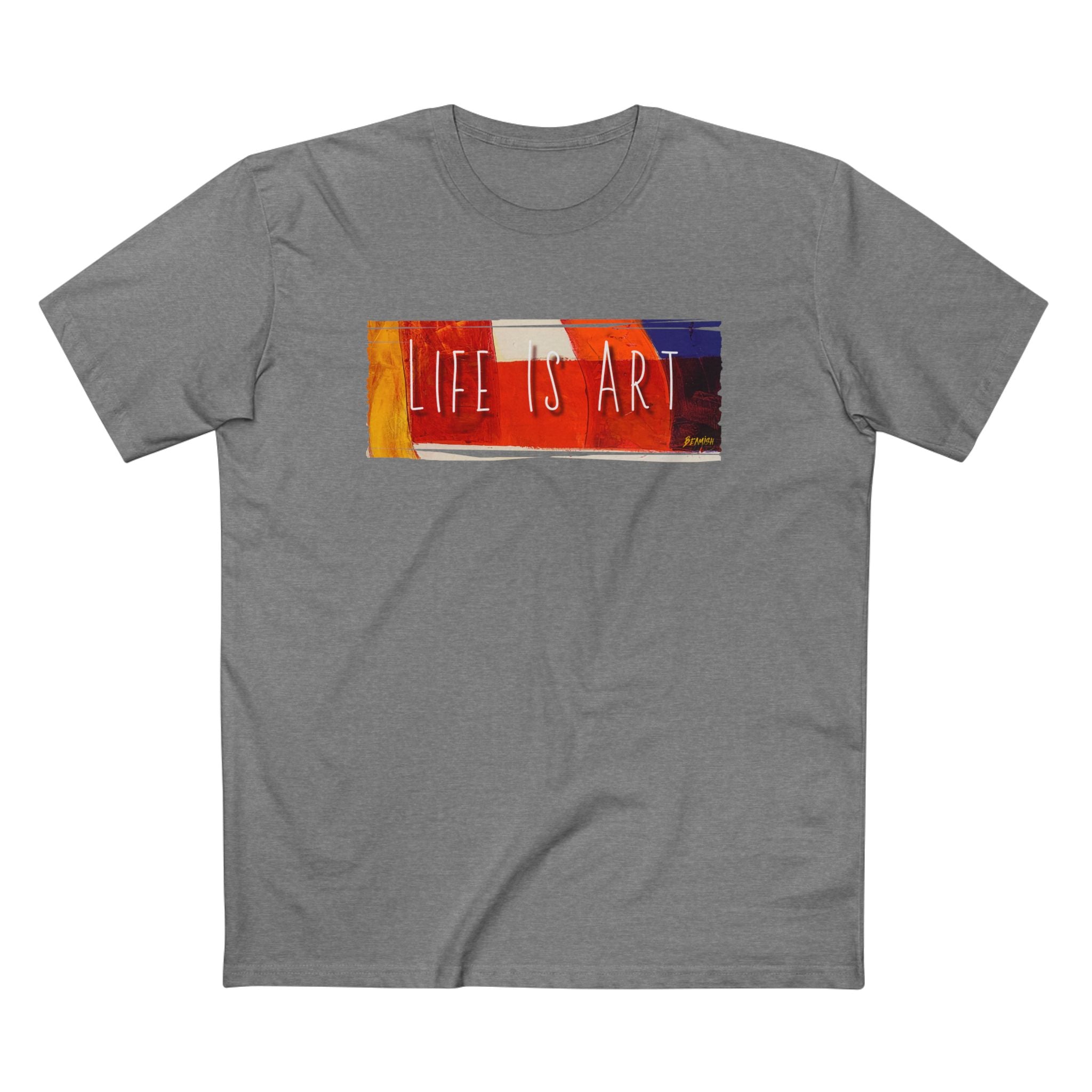 Pre Shrunk Combed Cotton T shirt with 'Life is Art' Art print design.