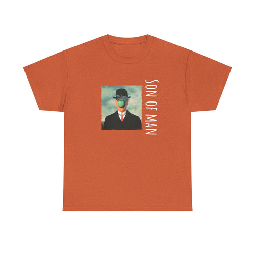 100% Heavy Cotton T Shirt with Magritte Art Print