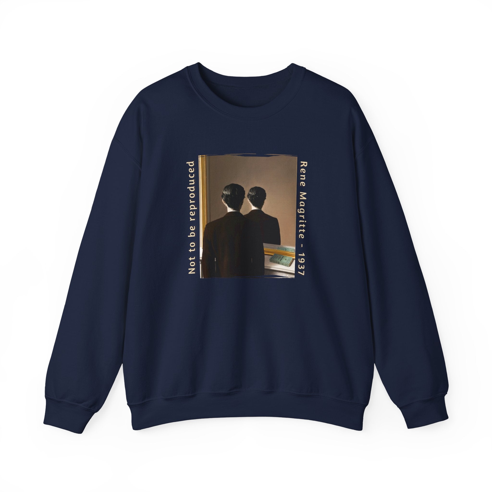 Magritte Art print 'Not to be Reproduced'. Medium heavy blend durable Crewneck Sweatshirt