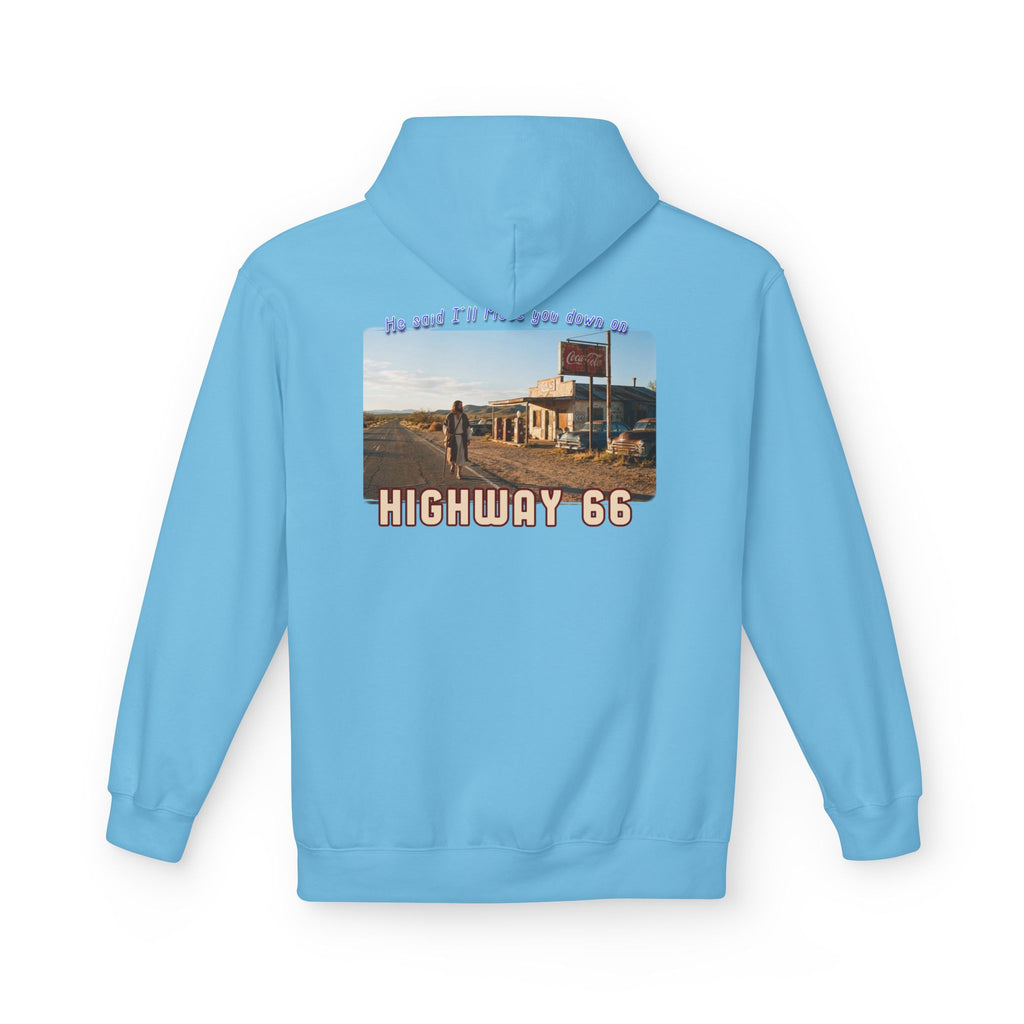 Hoodie — Vintage 'Highway 66' Road Trip on 80?20 cotton blend.