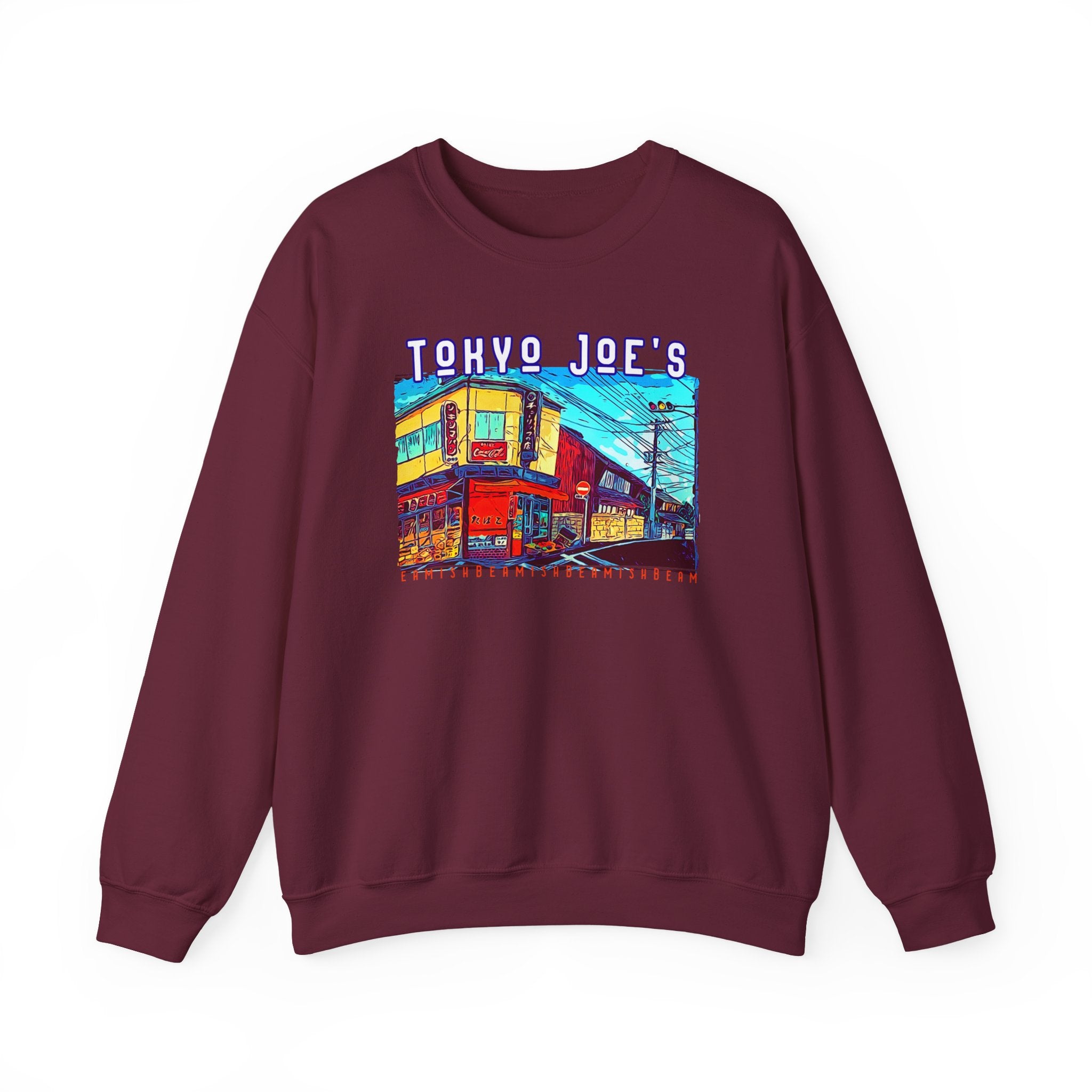 'Tokyo Joe's' medium heavy ribbed neck Crewneck Sweatshirt with Art print