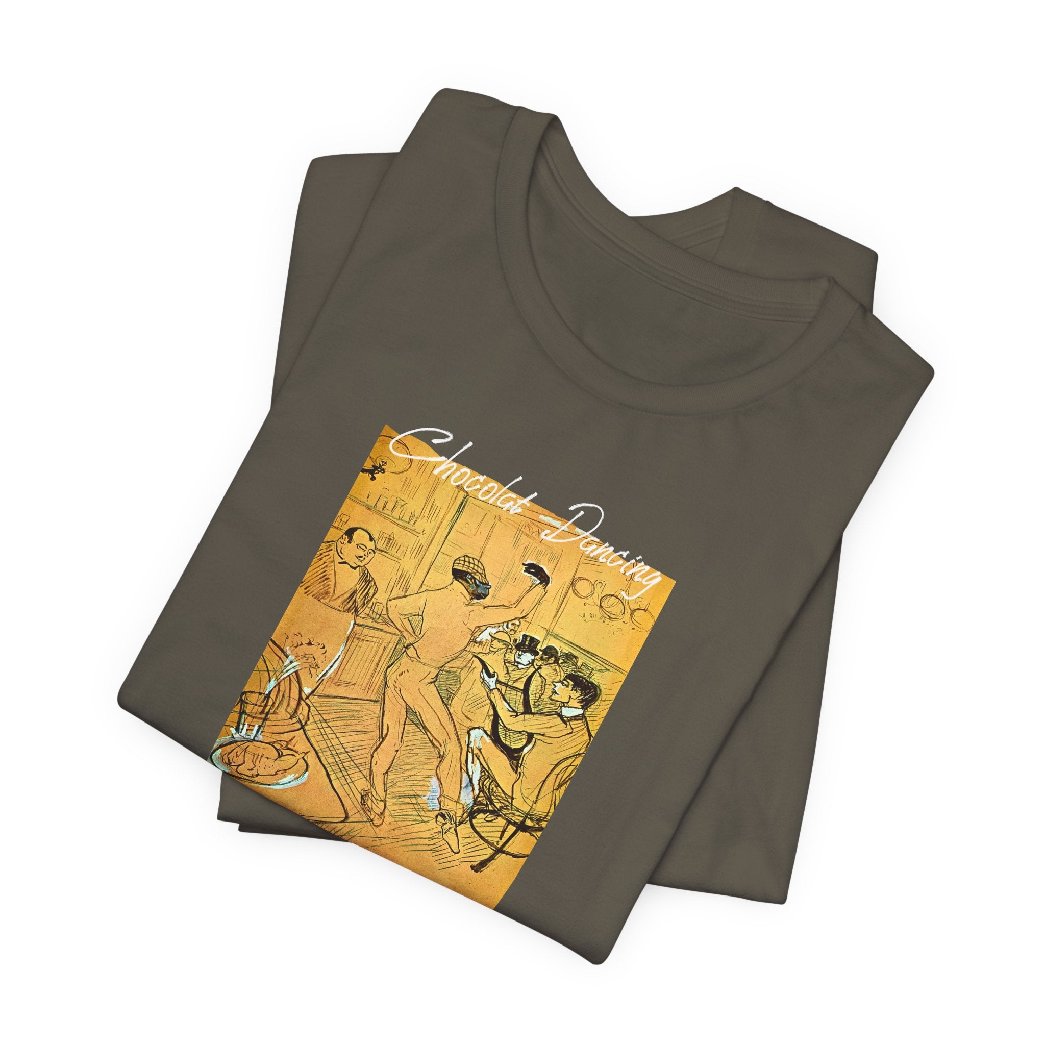 Toulouse Lautrec 'Chocolat Dancing'  Art print on  soft cotton lightweight T shirt