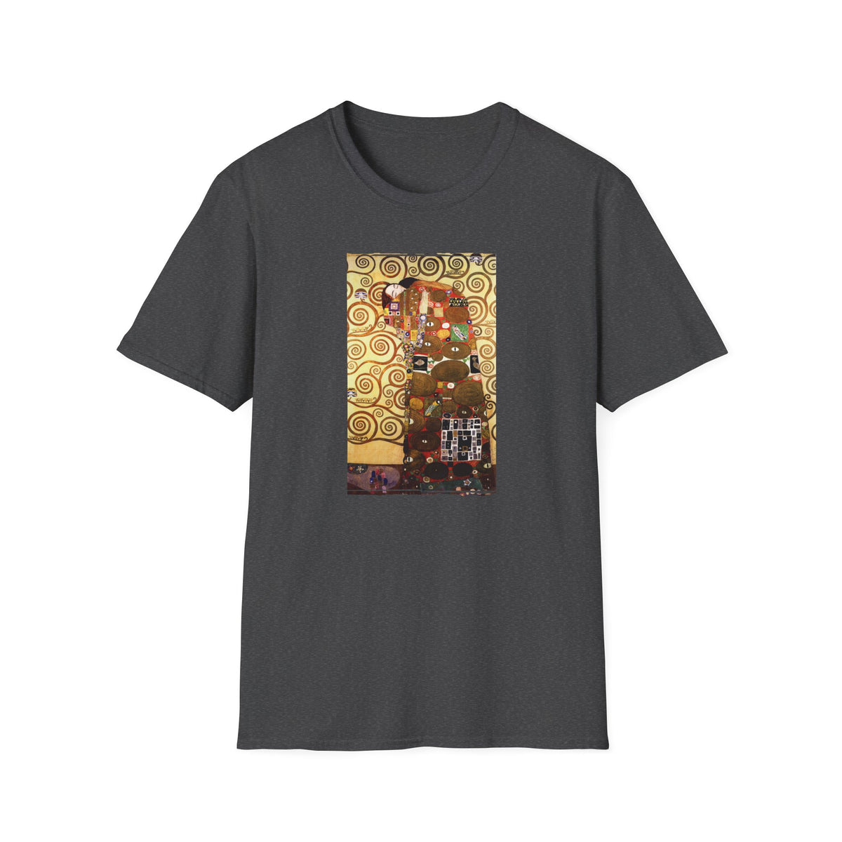 Klimt-Inspired 'The Kiss' Art Print on 100% lightweight cotton T-Shirt