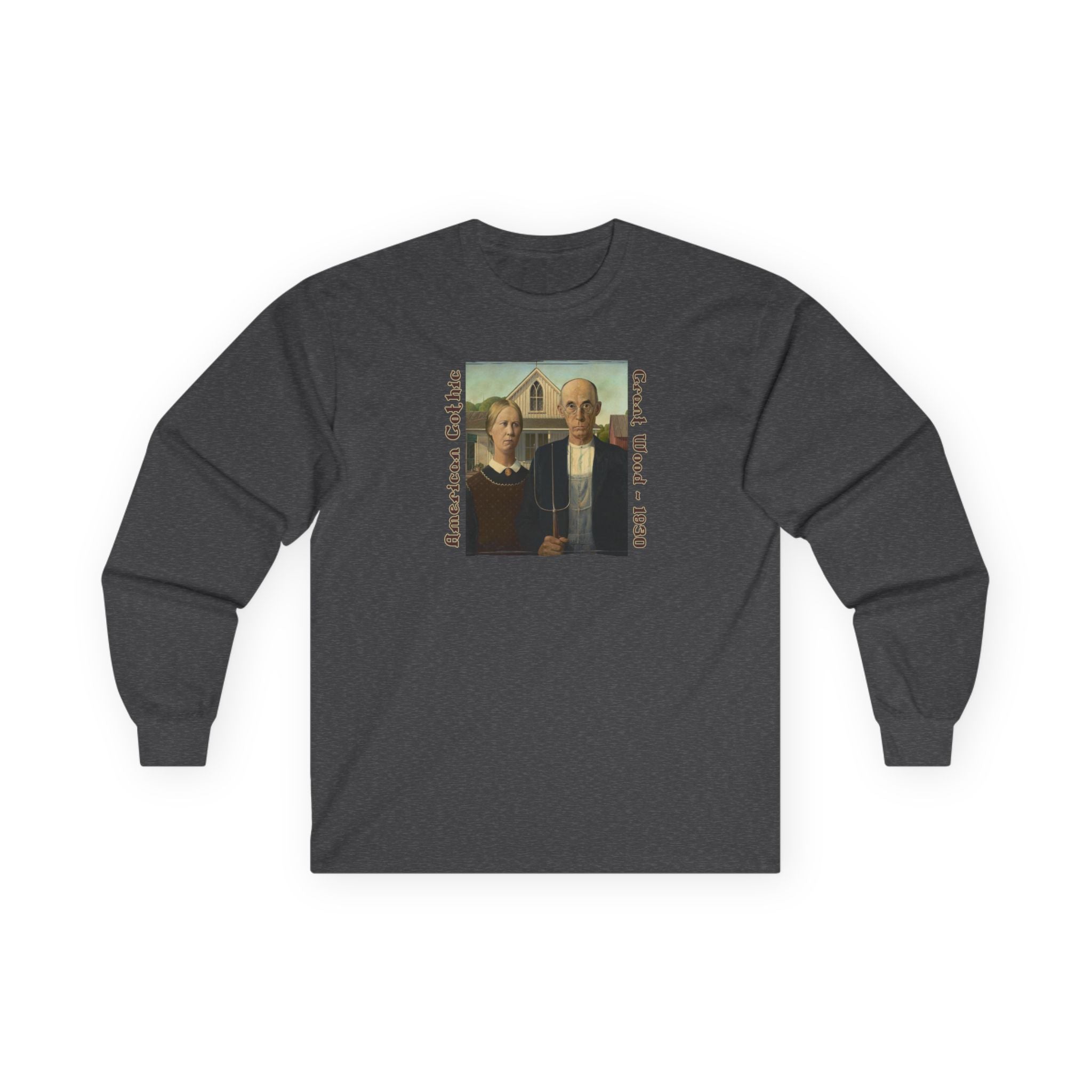Long Sleeve Tee — 'American Gothic' Vintage Art Shirt