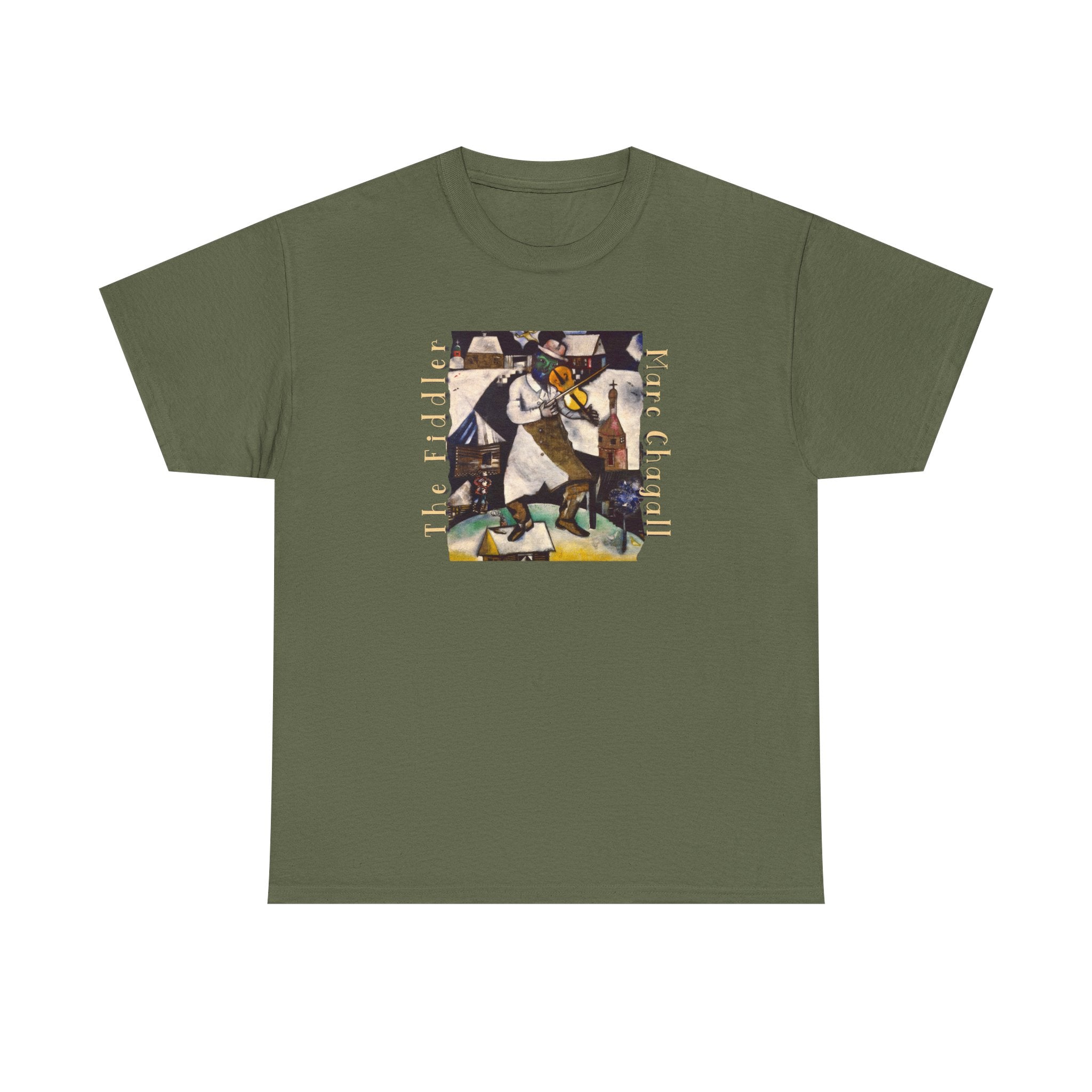 The Fiddler Chagall Art print on soft 100% cotton classic fit Tee