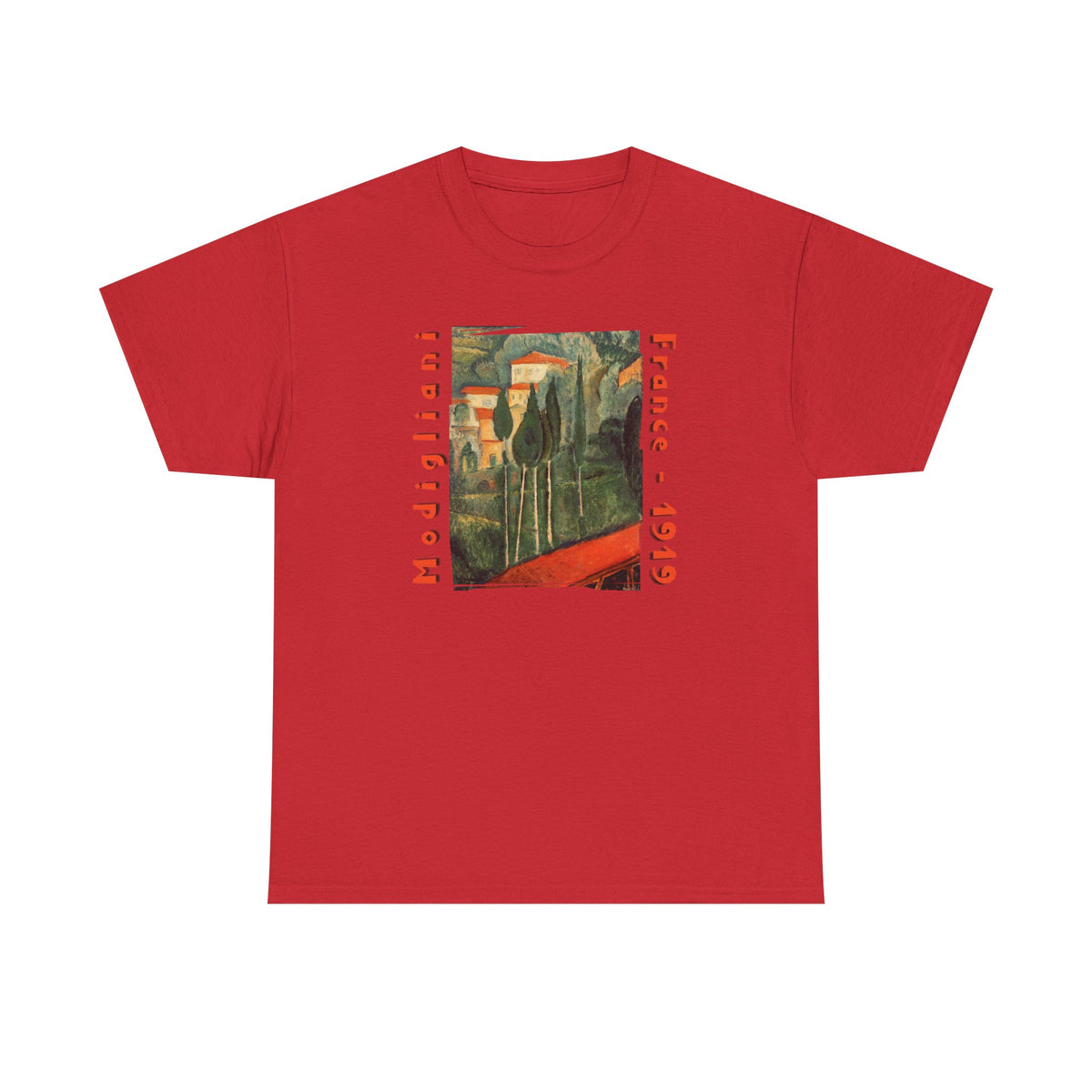 Modigliani 'Cypress Trees 1919 ' Art print on soft mid weight cotton
