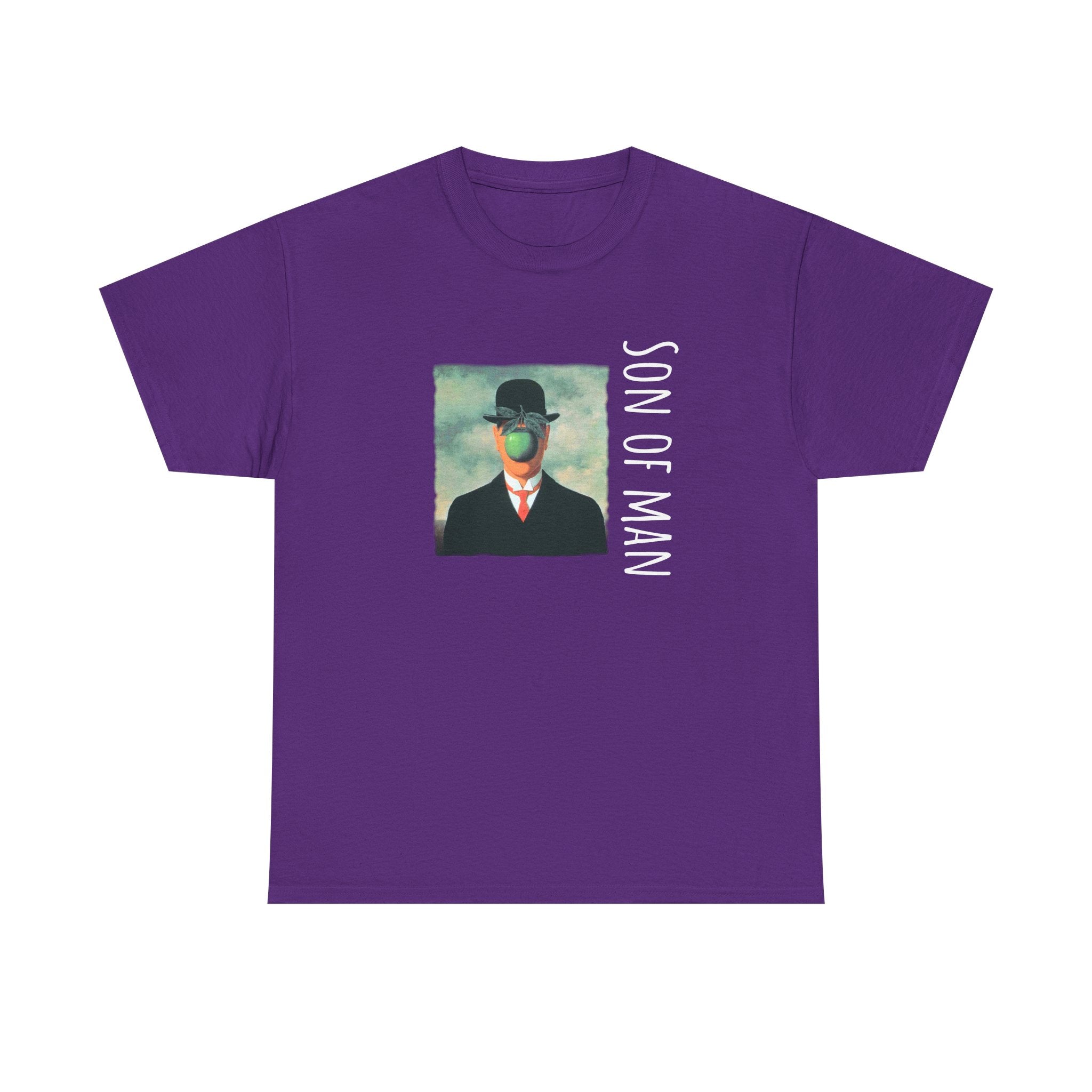 100% Heavy Cotton T Shirt with Magritte Art Print