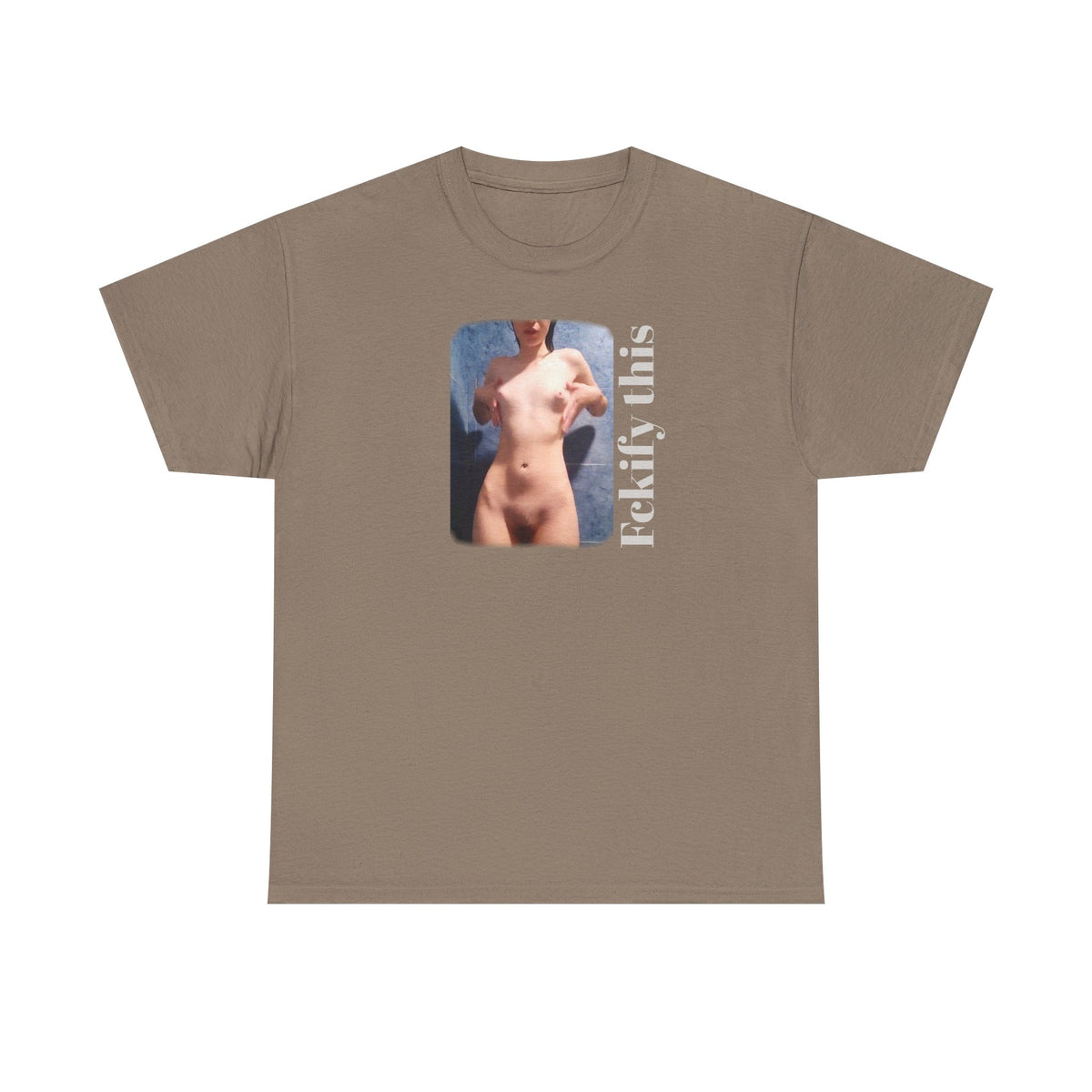 Nude Art Graphic Tee – 'Feelin' Fine' Retro Photo Shirt or whatever on eco friendly blah blah