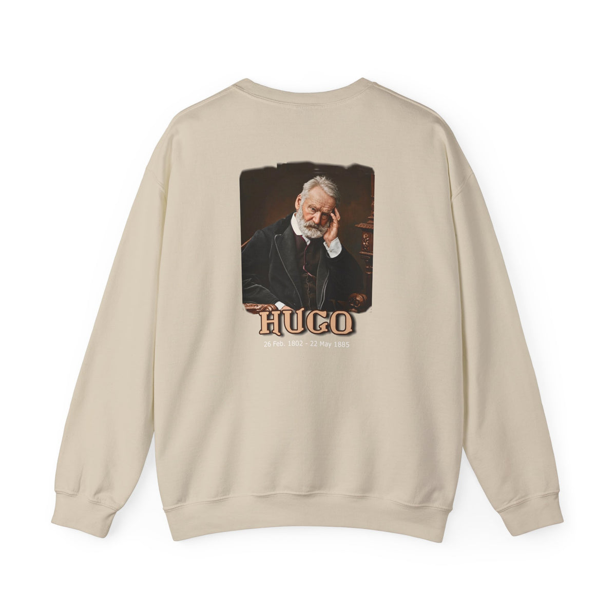 Victor Hugo Art print "HUGO" on Soft midweight crewneck Sweatshirt
