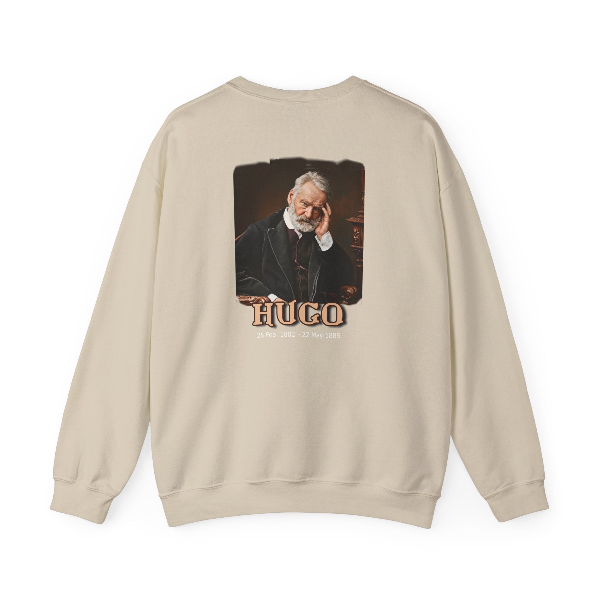 Victor Hugo Art print "HUGO" on Soft midweight crewneck Sweatshirt