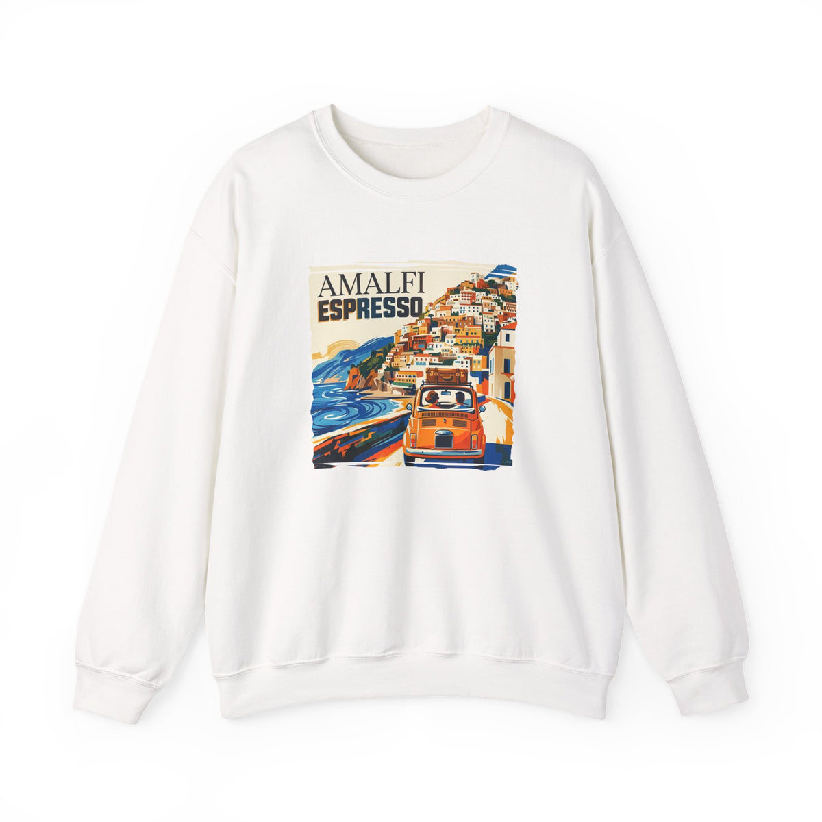 'Amalfi Espresso' Art print on midweight Medium heavy 50/50 blend Sweatshirt