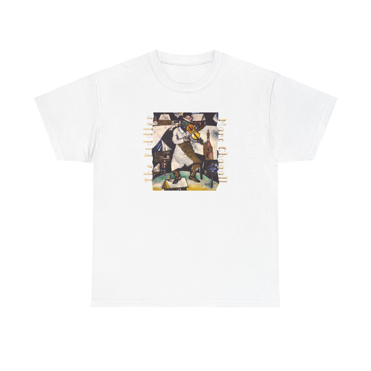 The Fiddler Chagall Art print on soft 100% cotton classic fit Tee