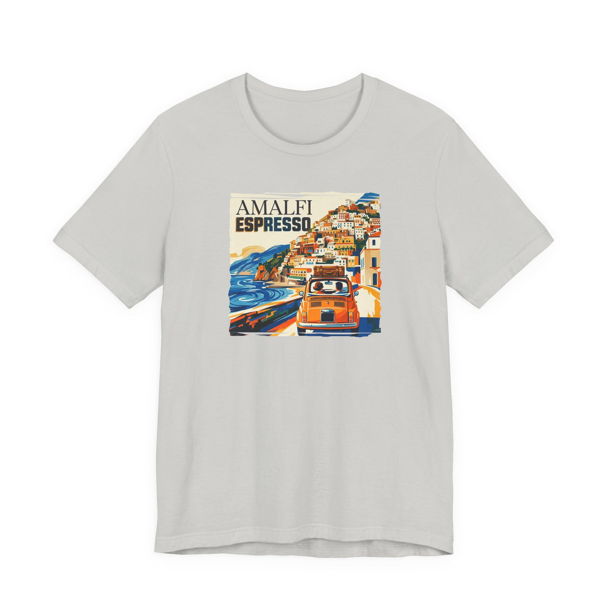 'Amalfi' pop poster Art print on Unisex 100 % cotton Jersey Short Sleeve unisex Tee