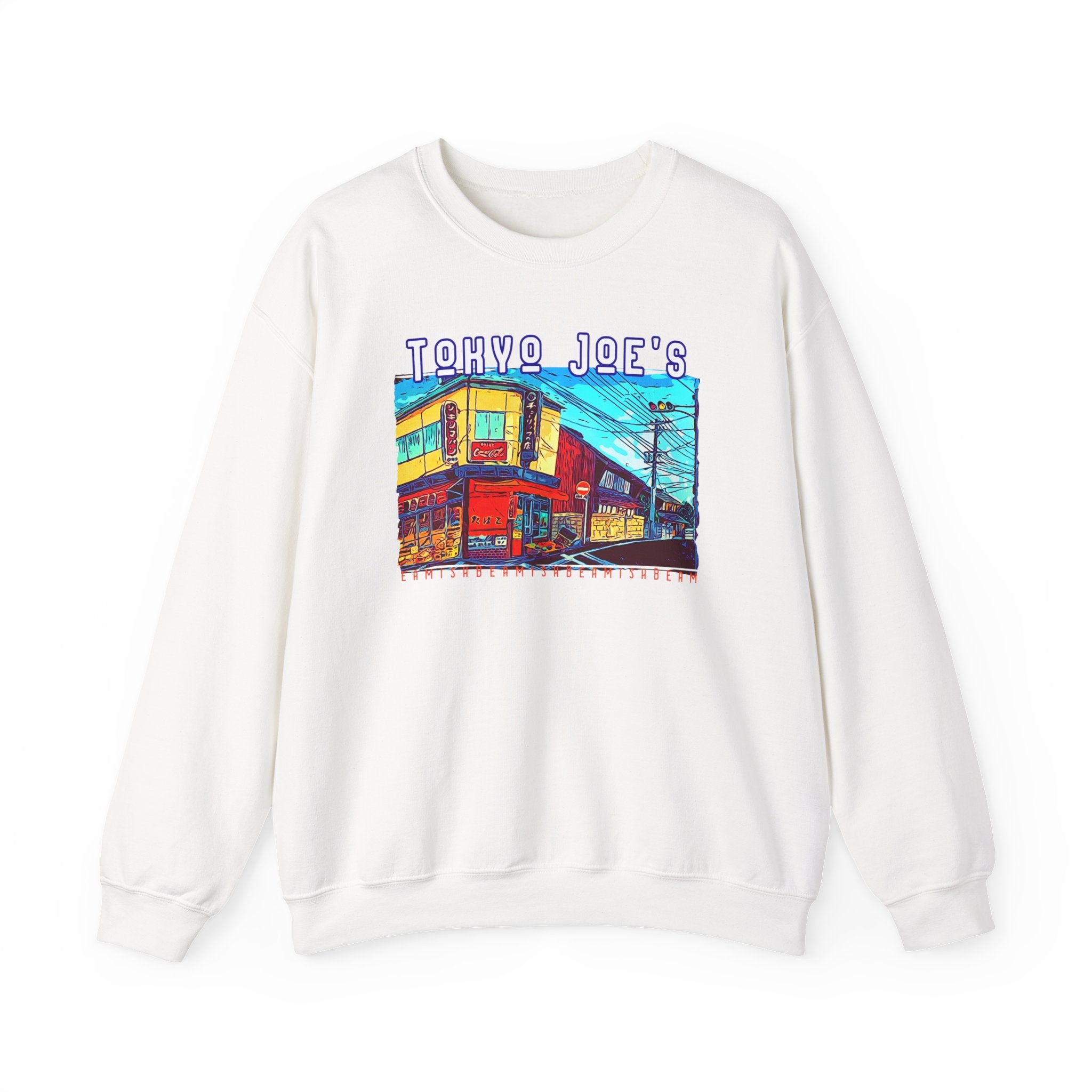 'Tokyo Joe's' medium heavy ribbed neck Crewneck Sweatshirt with Art print