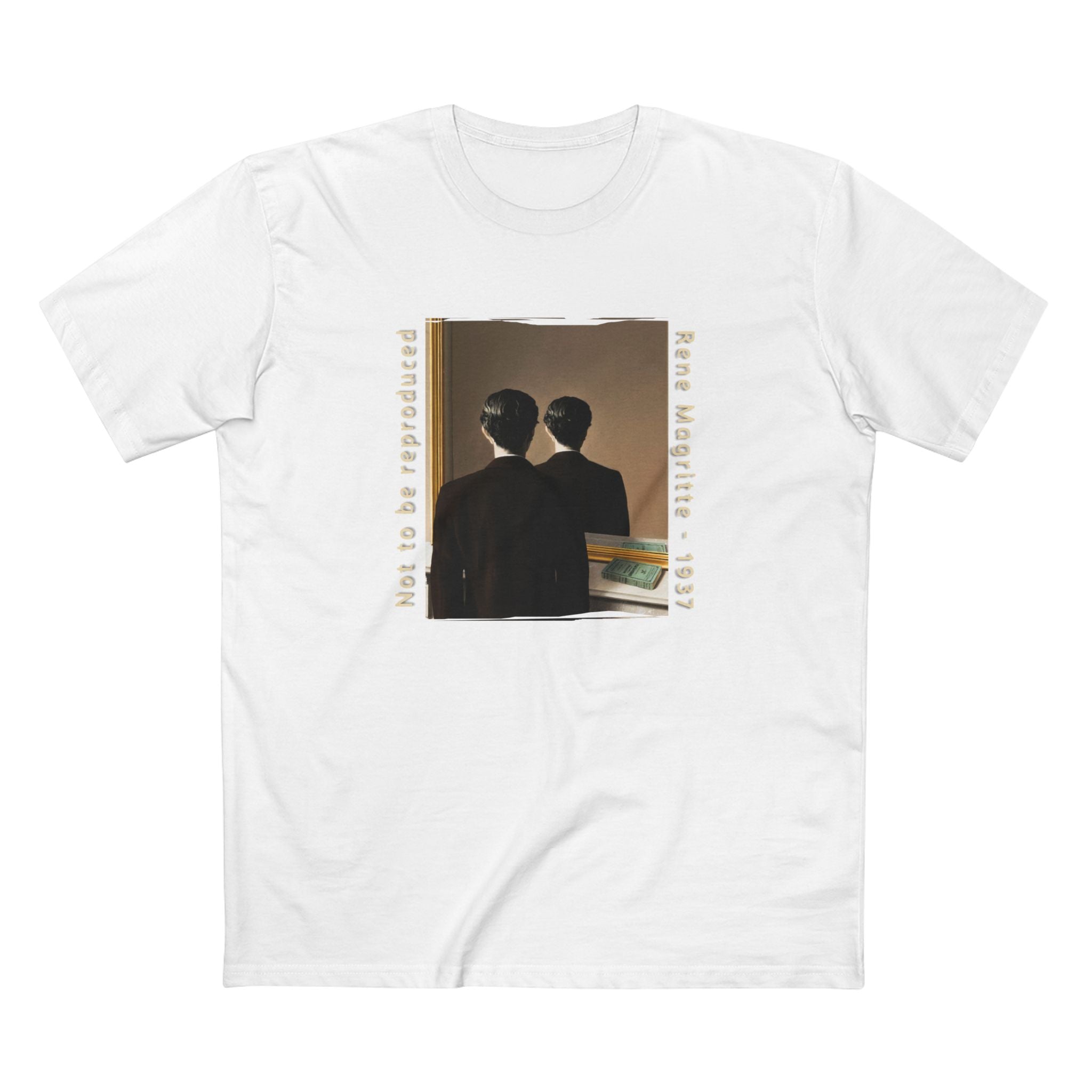 Pre Shrunk Combed Cotton T shirt with Magritte Art print.
