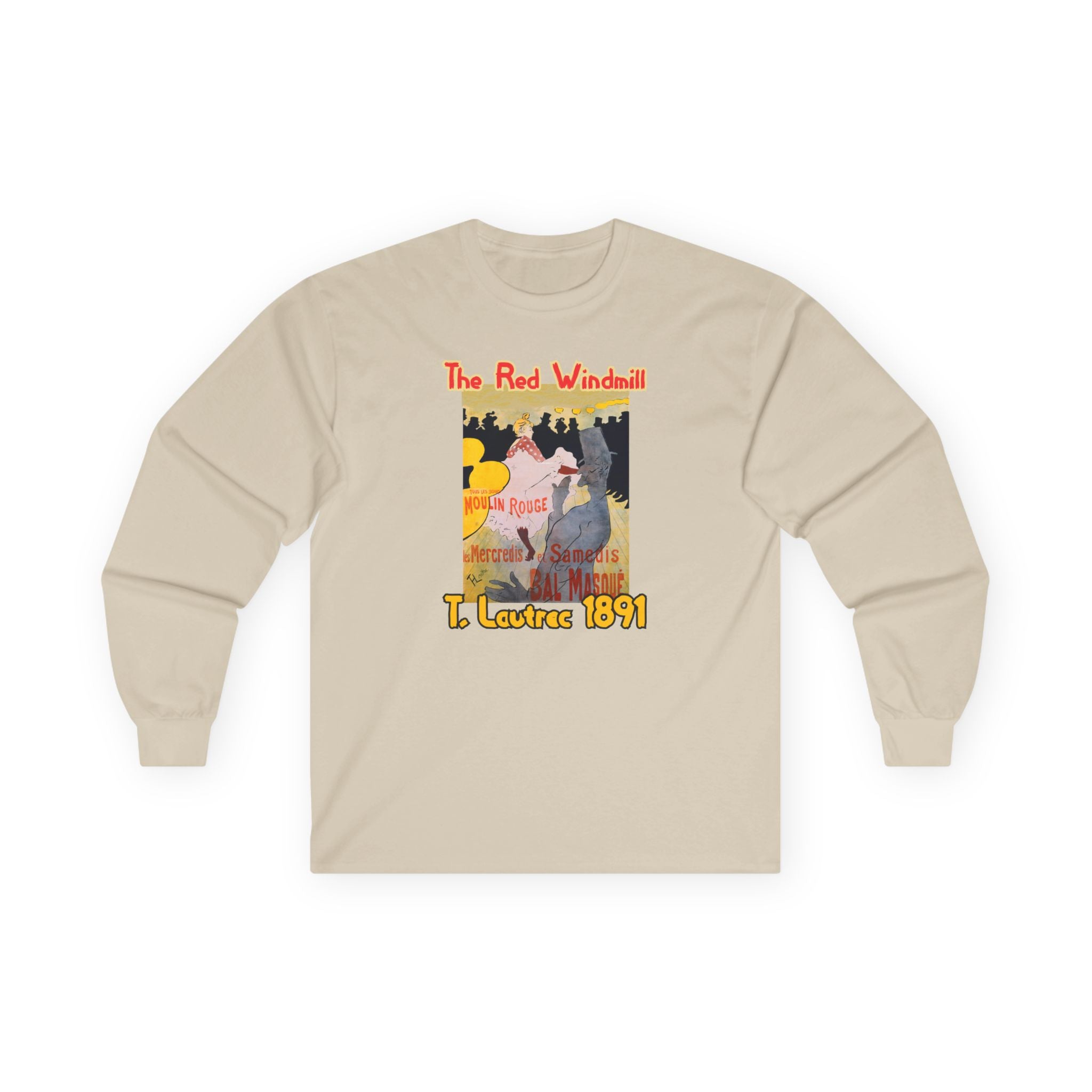 Long sleeve Tee with Moulin Rouge Art print