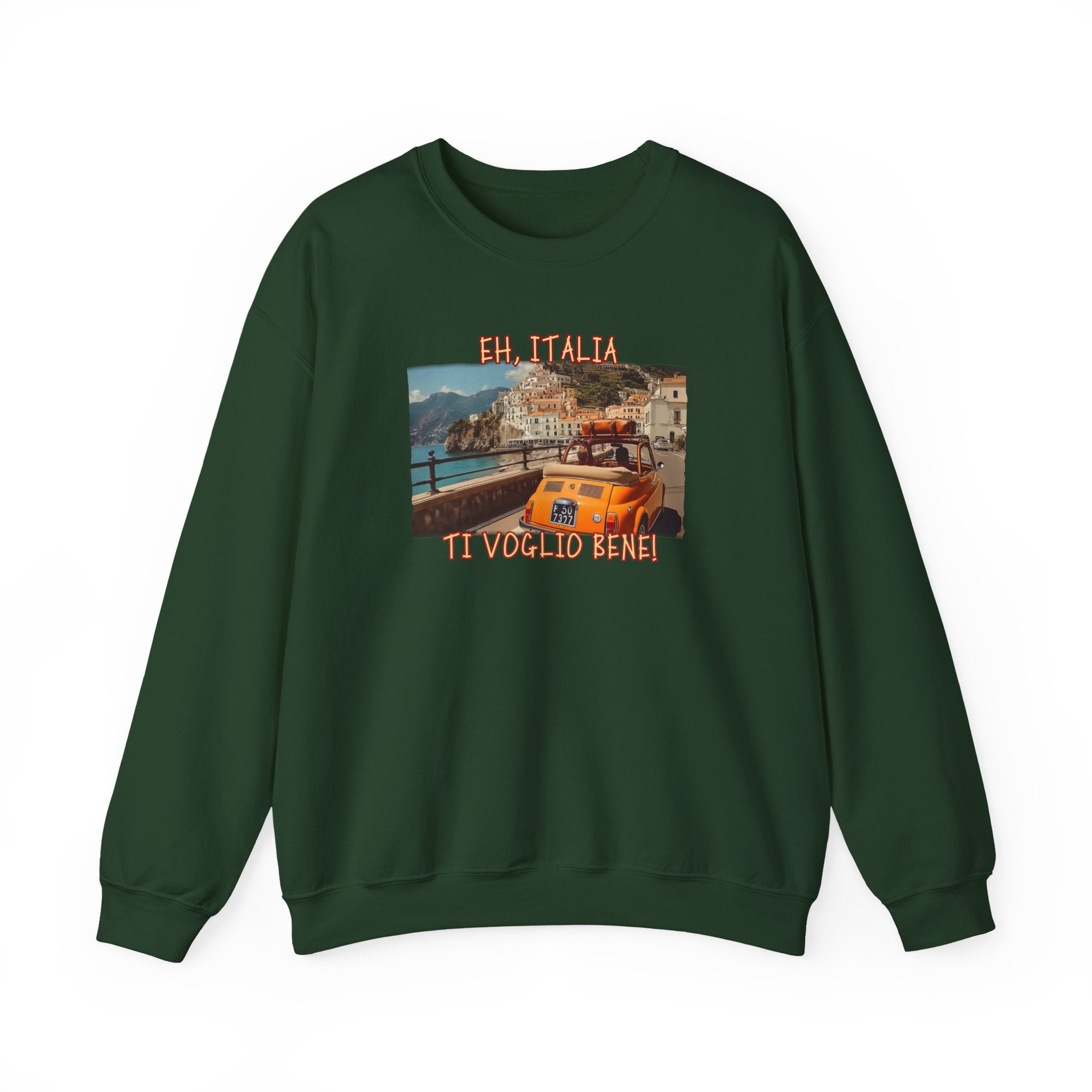 'Eh, Italia Ti Voglio Bene' Travel Pullover - Crewneck Sweatshirt with Art print