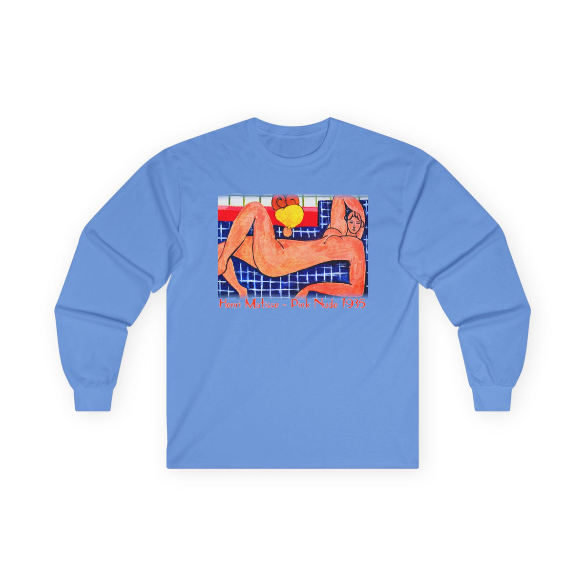 Pink Nude Henri Matisse Art print on long sleeve cotton T shirt