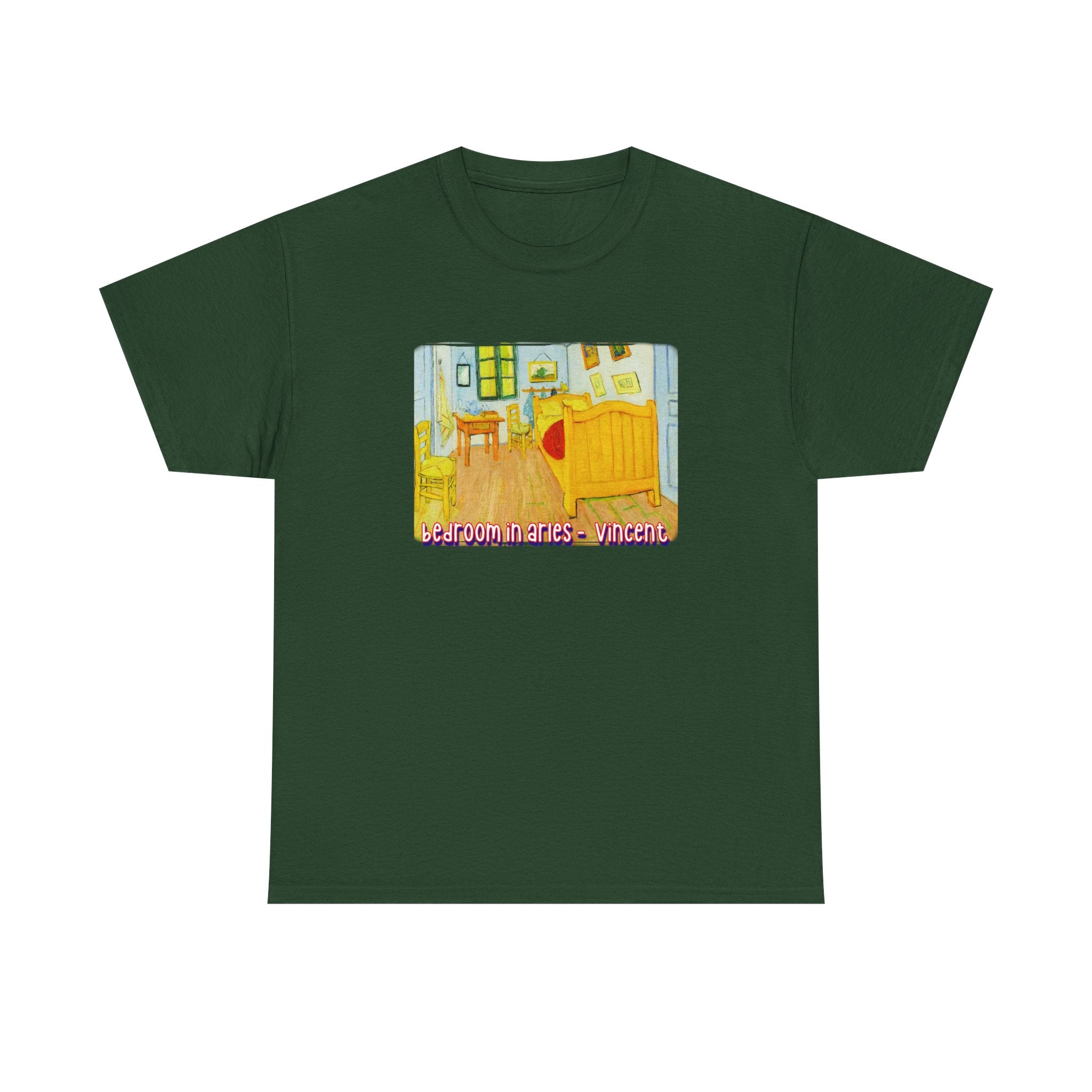 Van Gogh 'Bedroom in Arles' Art print on heavy cotton T shirt.