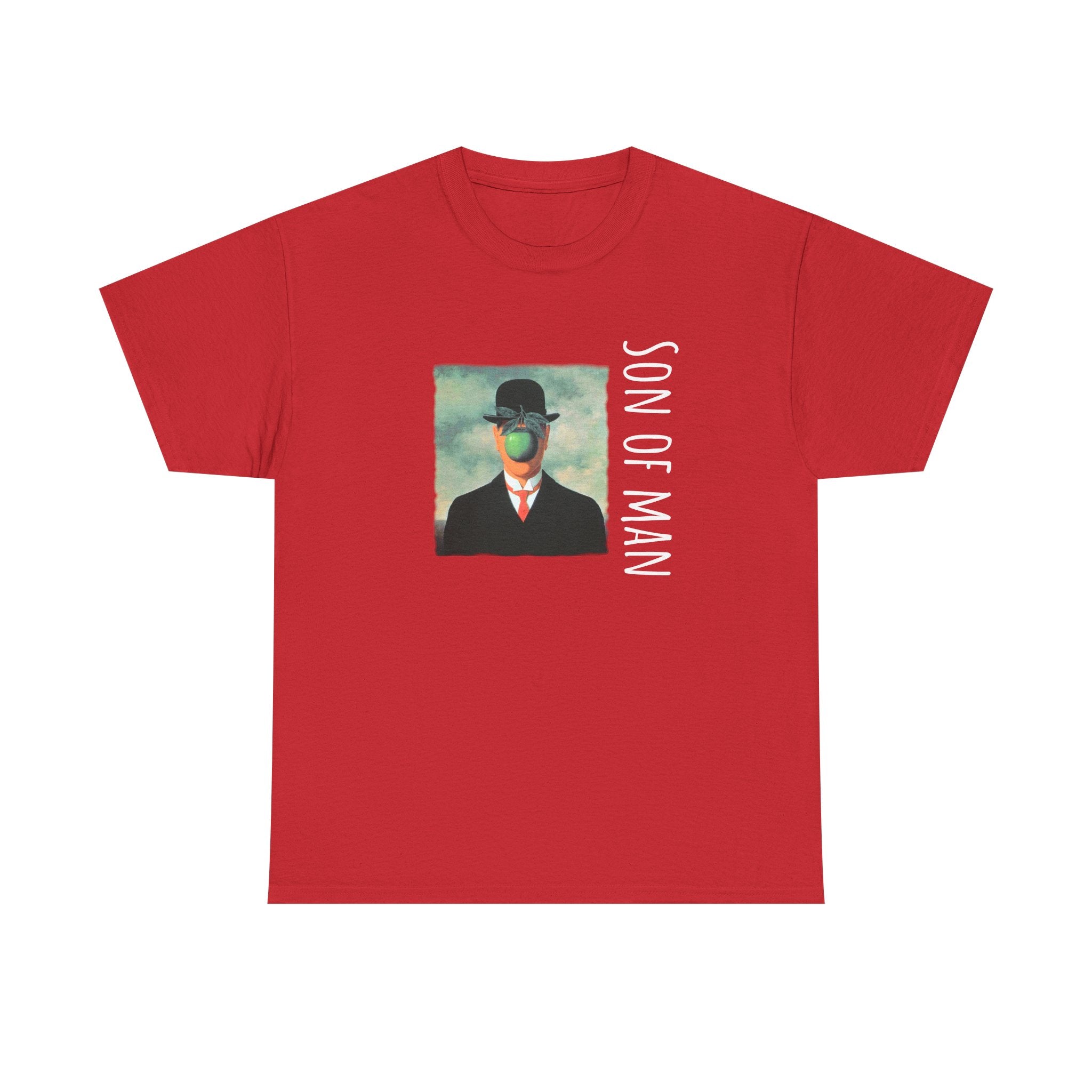 100% Heavy Cotton T Shirt with Magritte Art Print