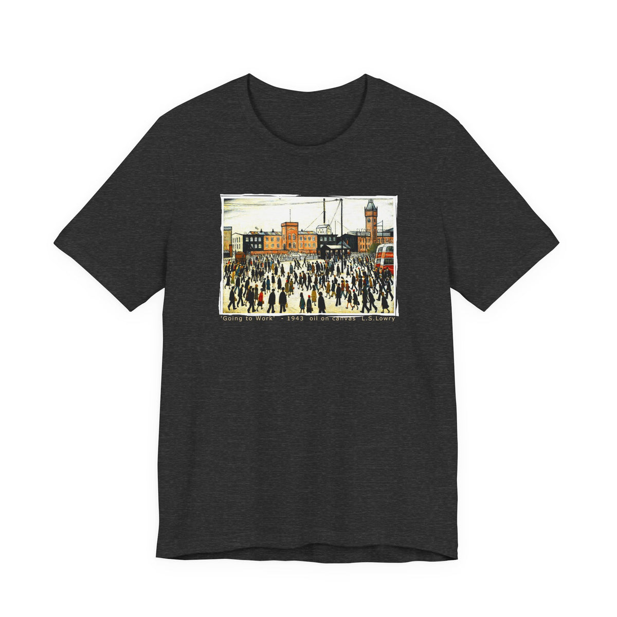 LS Lowry 'Going to Work' Art print on 100% cotton T shirt