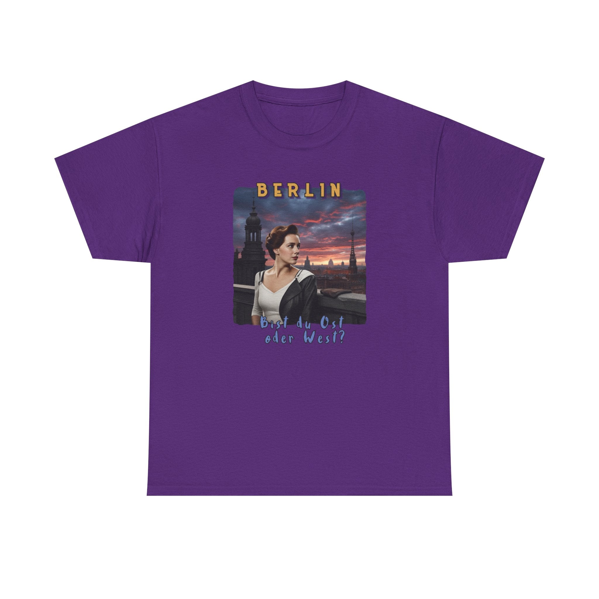 "BERLIN" Graphic Art print on Classic soft cotton tee. Remembering the Cold War and the fall of the Wall.