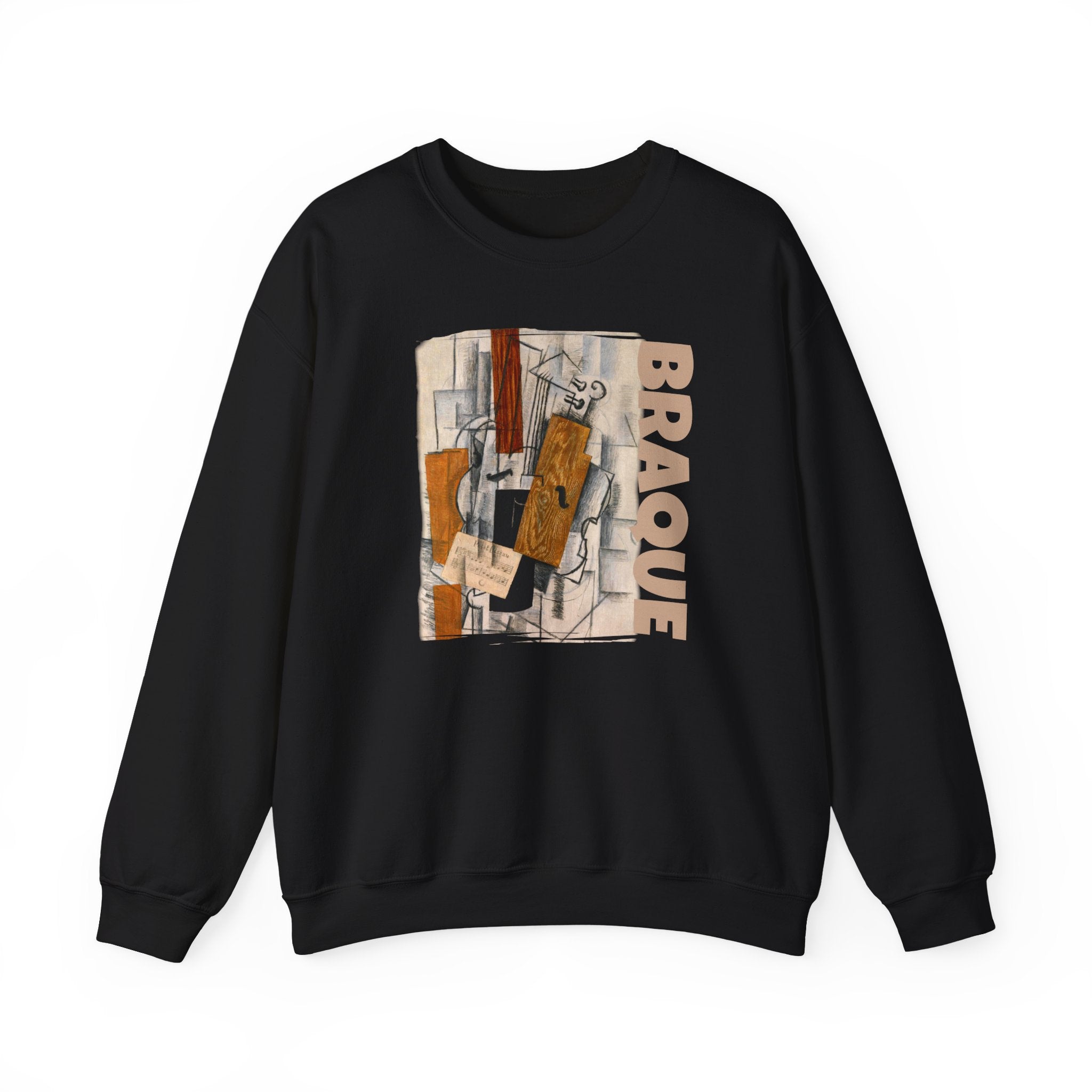 Georges Braque cubist Art print on Crewneck Sweatshirt.Medium heavy blend for easy care warmth and durability.