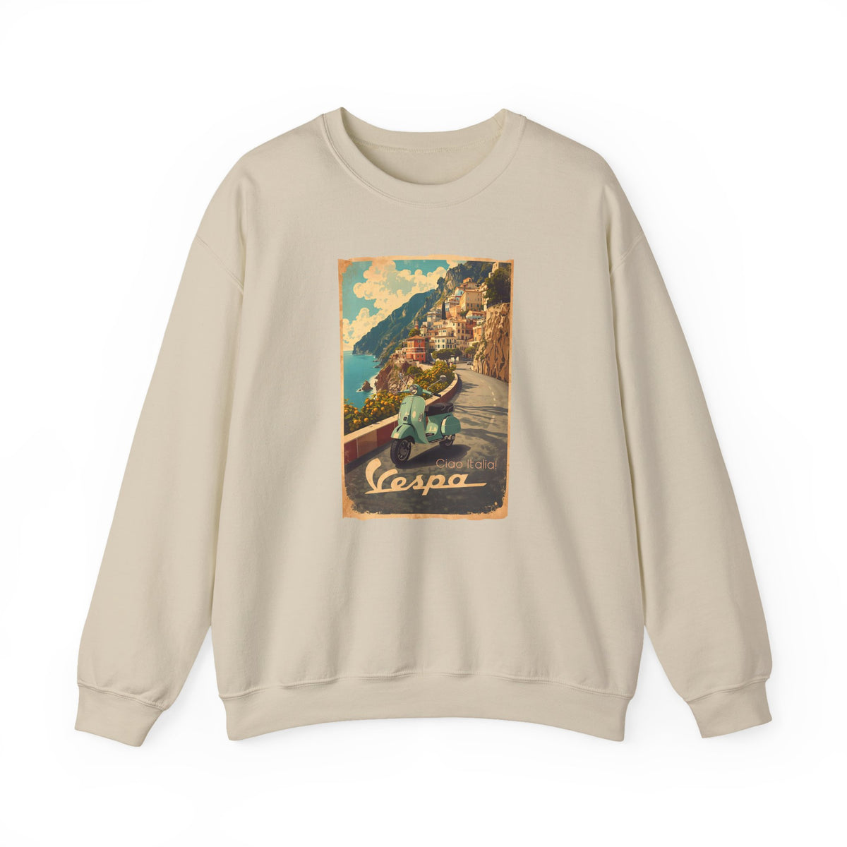 Ciao Italia 'Vespa' Art print on Unisex Heavy Blend™ Crewneck Sweatshirt