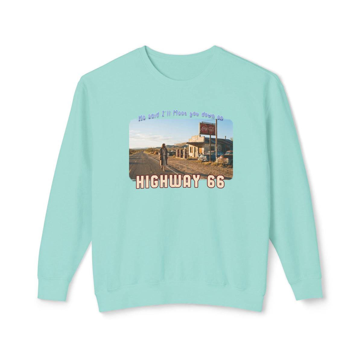 The King on Highway 66 - 100% US cotton Sweatshirt
