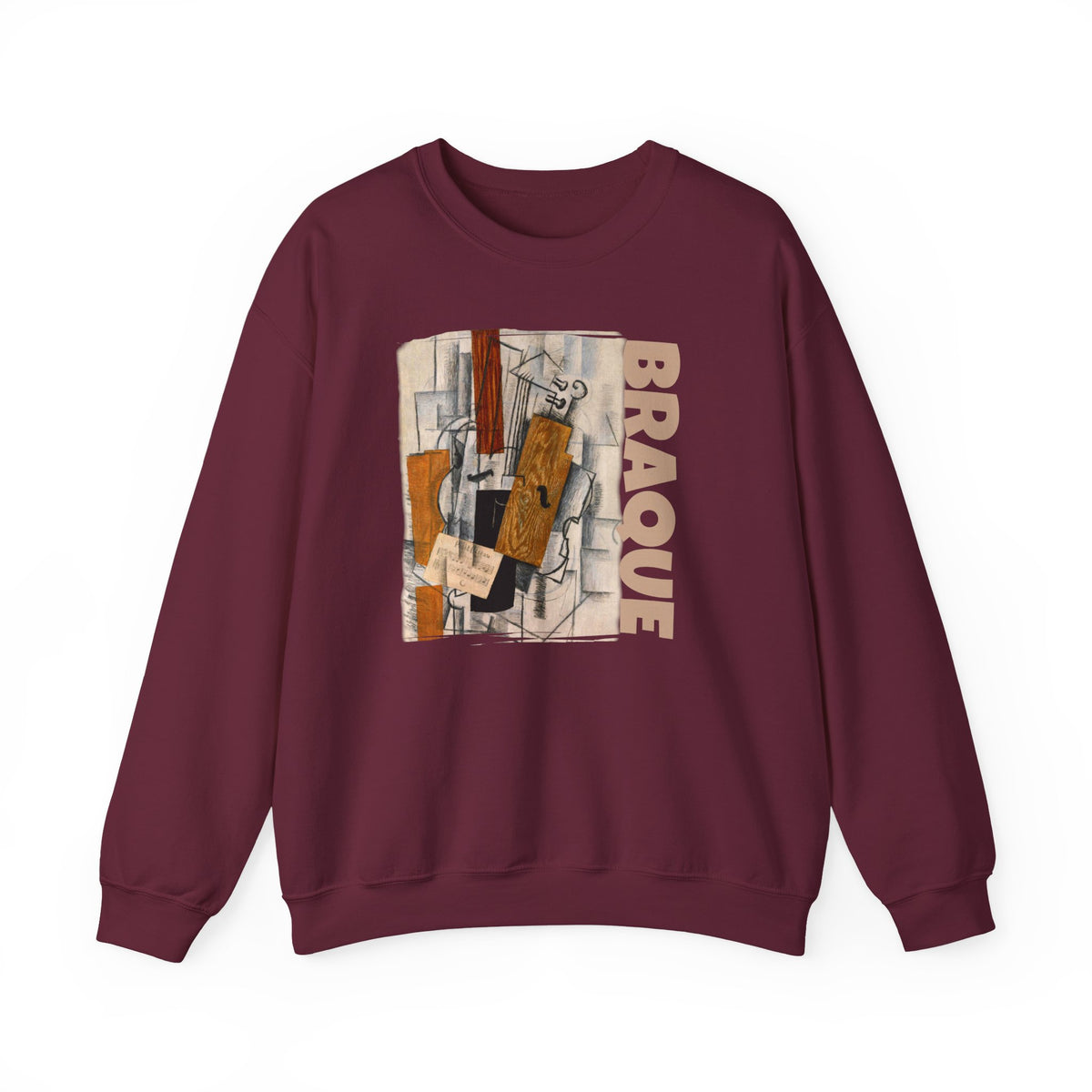Georges Braque Cubist Art Print on Midweight Crewneck Sweatshirt