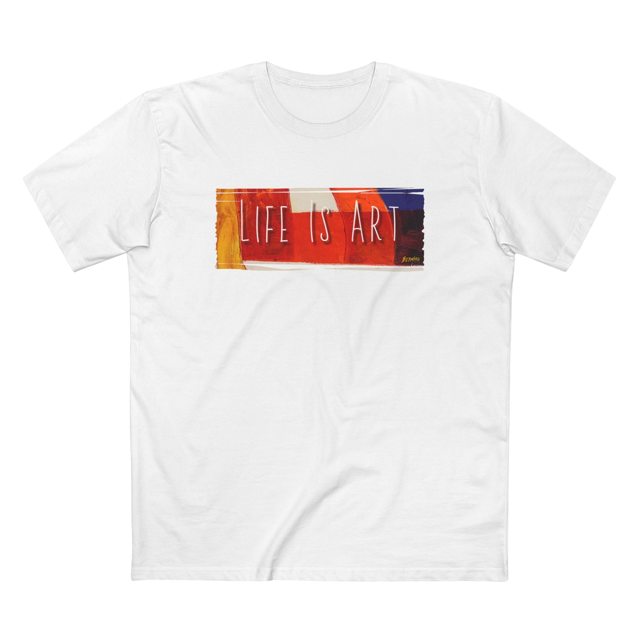 Pre Shrunk Combed Cotton T shirt with 'Life is Art' Art print design.