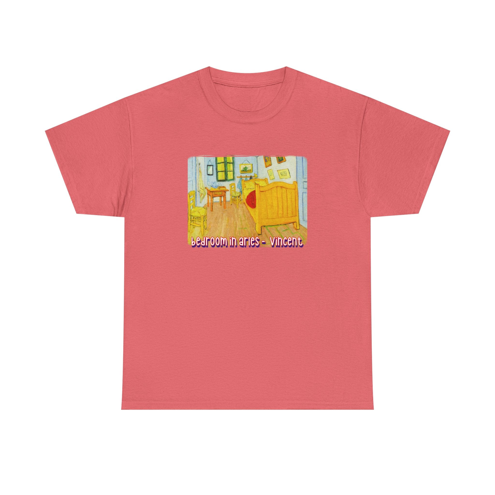 Van Gogh 'Bedroom in Arles' Art print on heavy cotton T shirt.