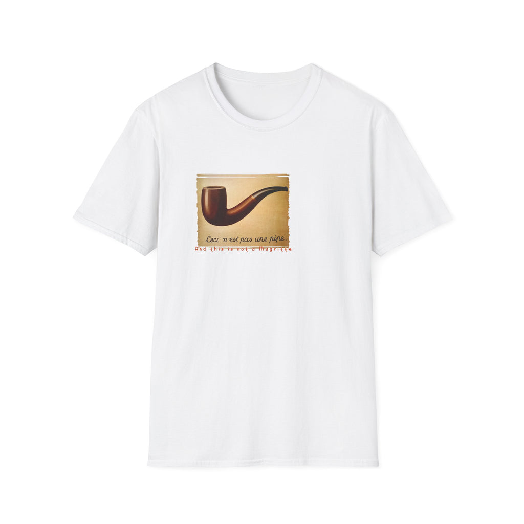 “This is not a Pipe” Surrealist style Art print by Rene Magritte on light weight cotton crew neck T shirt