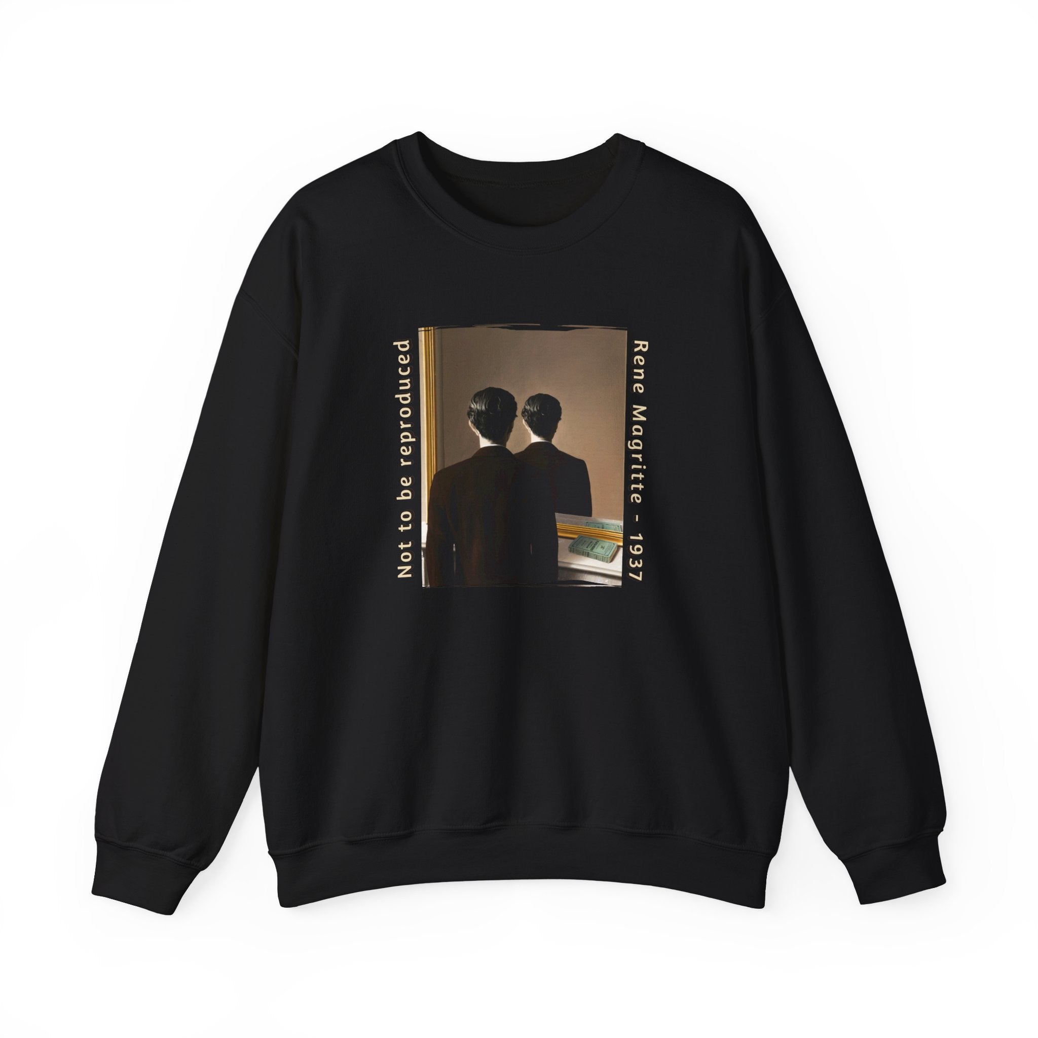 Magritte Art print 'Not to be Reproduced'. Medium heavy blend durable Crewneck Sweatshirt