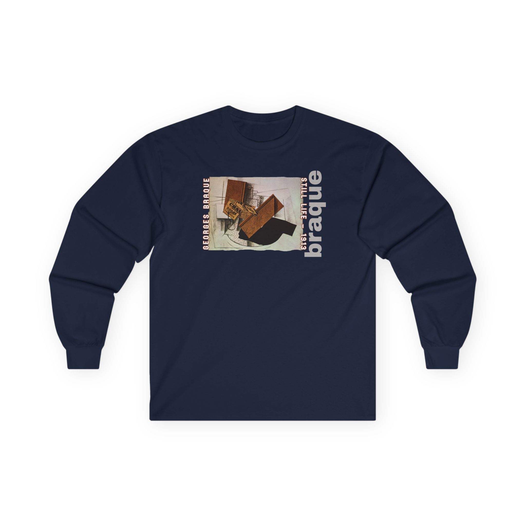 Long Sleeve Tee with Georges Braque Abstract Art print