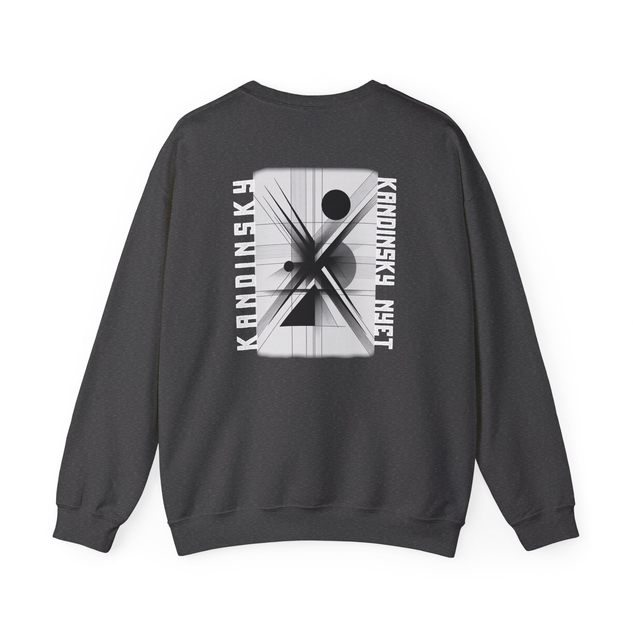 Kandinski? Nyet, not Kandinsky on the back of soft Crewneck Sweatshirt blend.