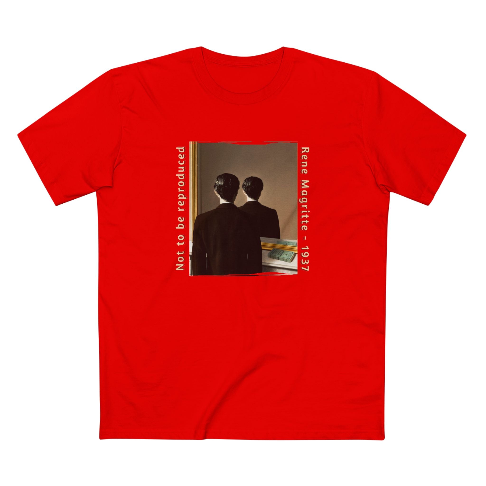 Pre Shrunk Combed Cotton T shirt with Magritte Art print.