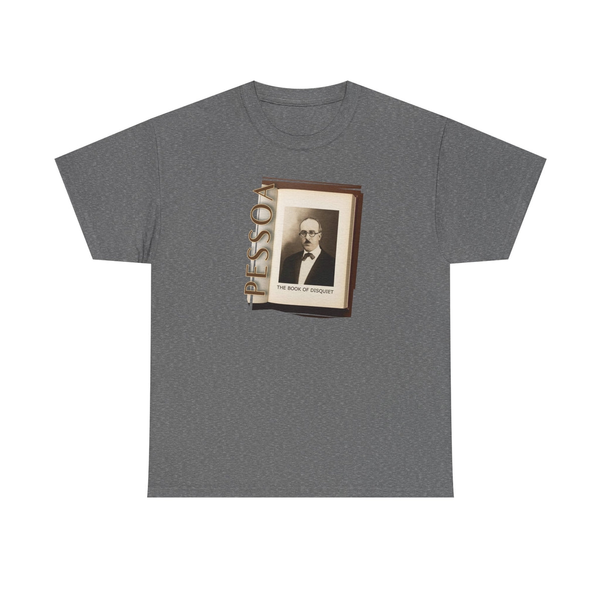 T-shirt 100 % coton de poids moyen avec impression artistique « Pessoa »