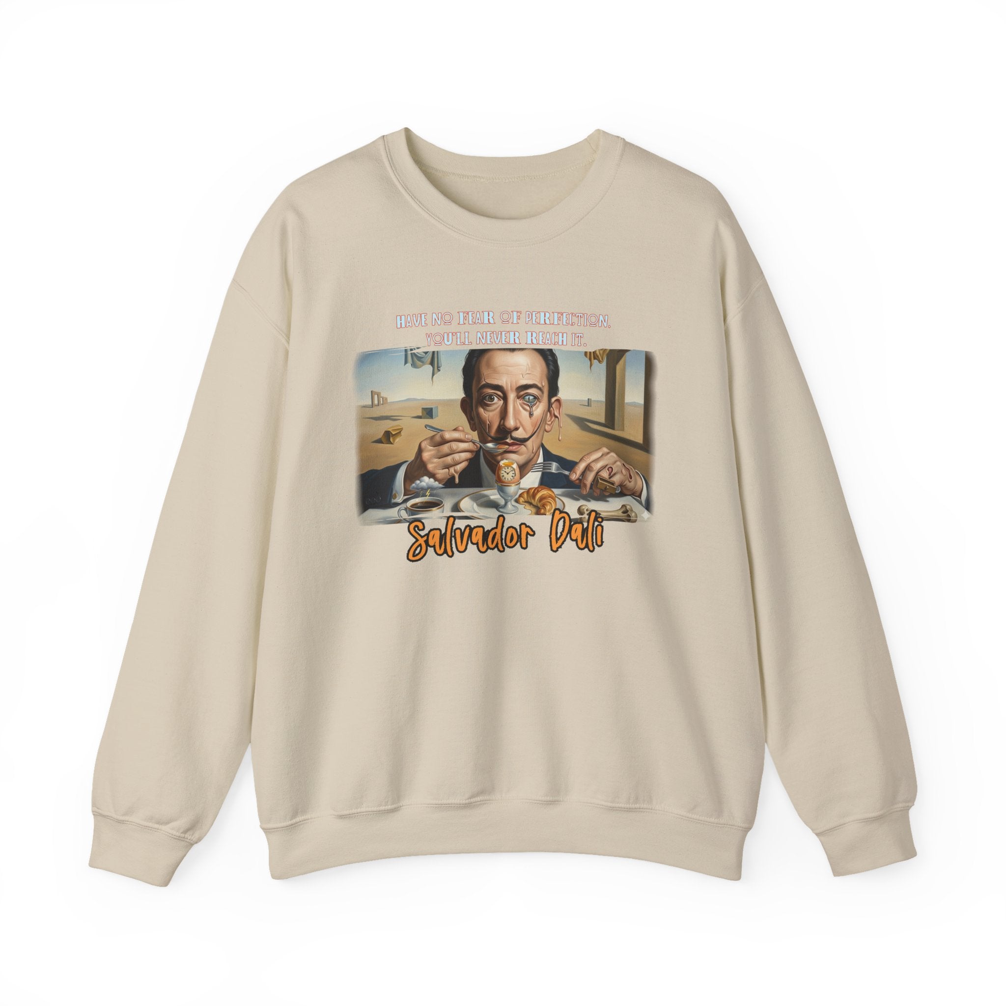 Salvador Dali Art print on medium heavy classic crewneck blend Sweater.