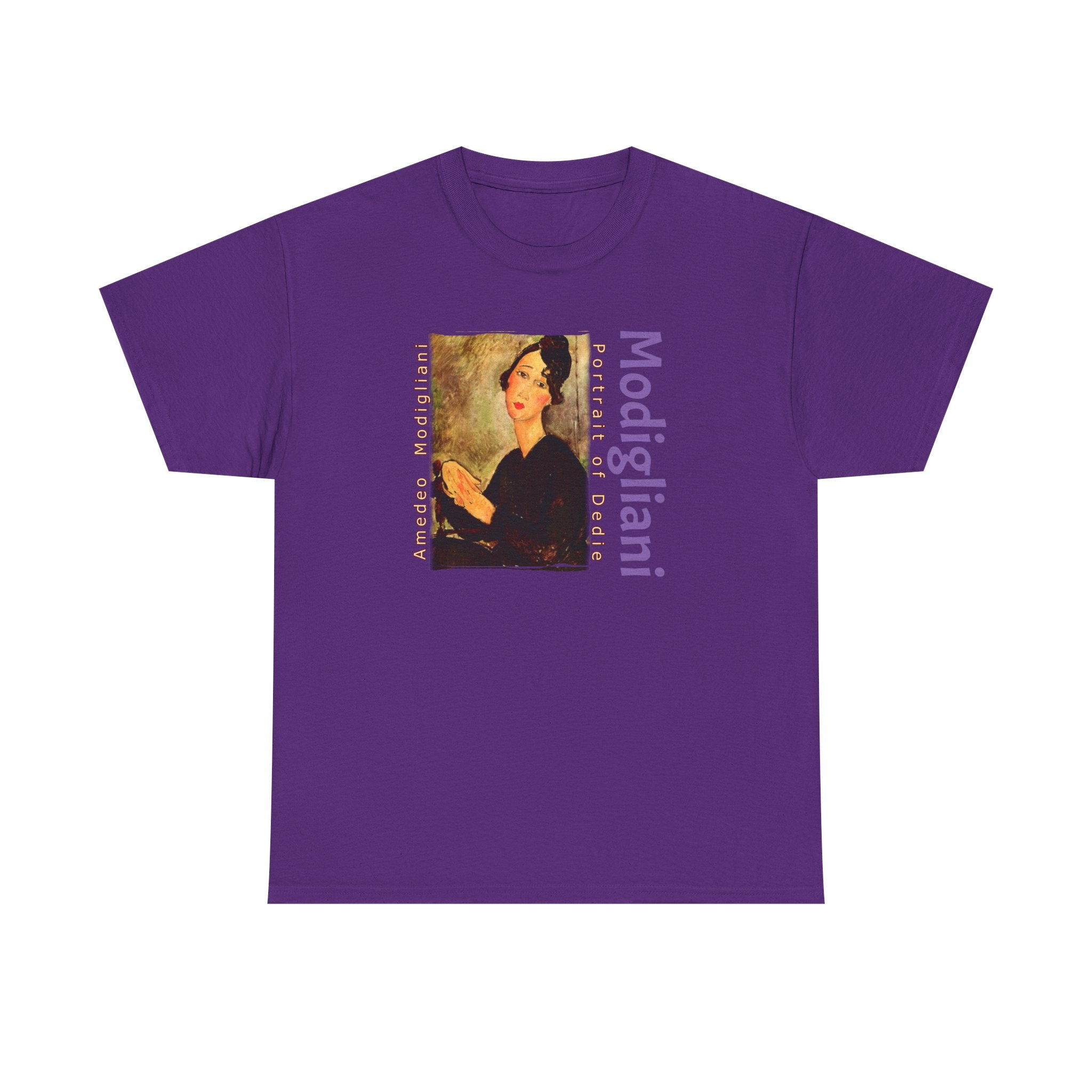 100% Heavy Cotton T Shirt with Modigliani Art Print