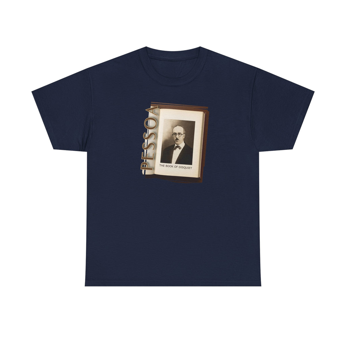 T-shirt 100 % coton de poids moyen avec impression artistique « Pessoa »