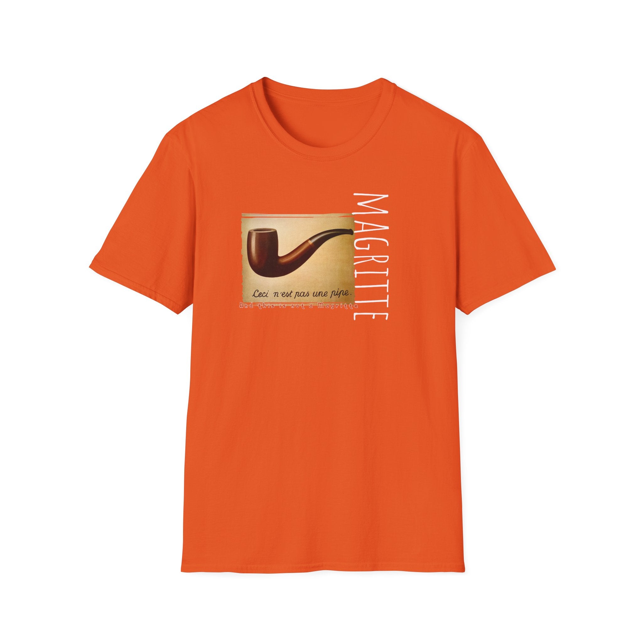 “This is not a Pipe” Surrealist style Art print by Rene Magritte on light weight cotton crew neck T shirt