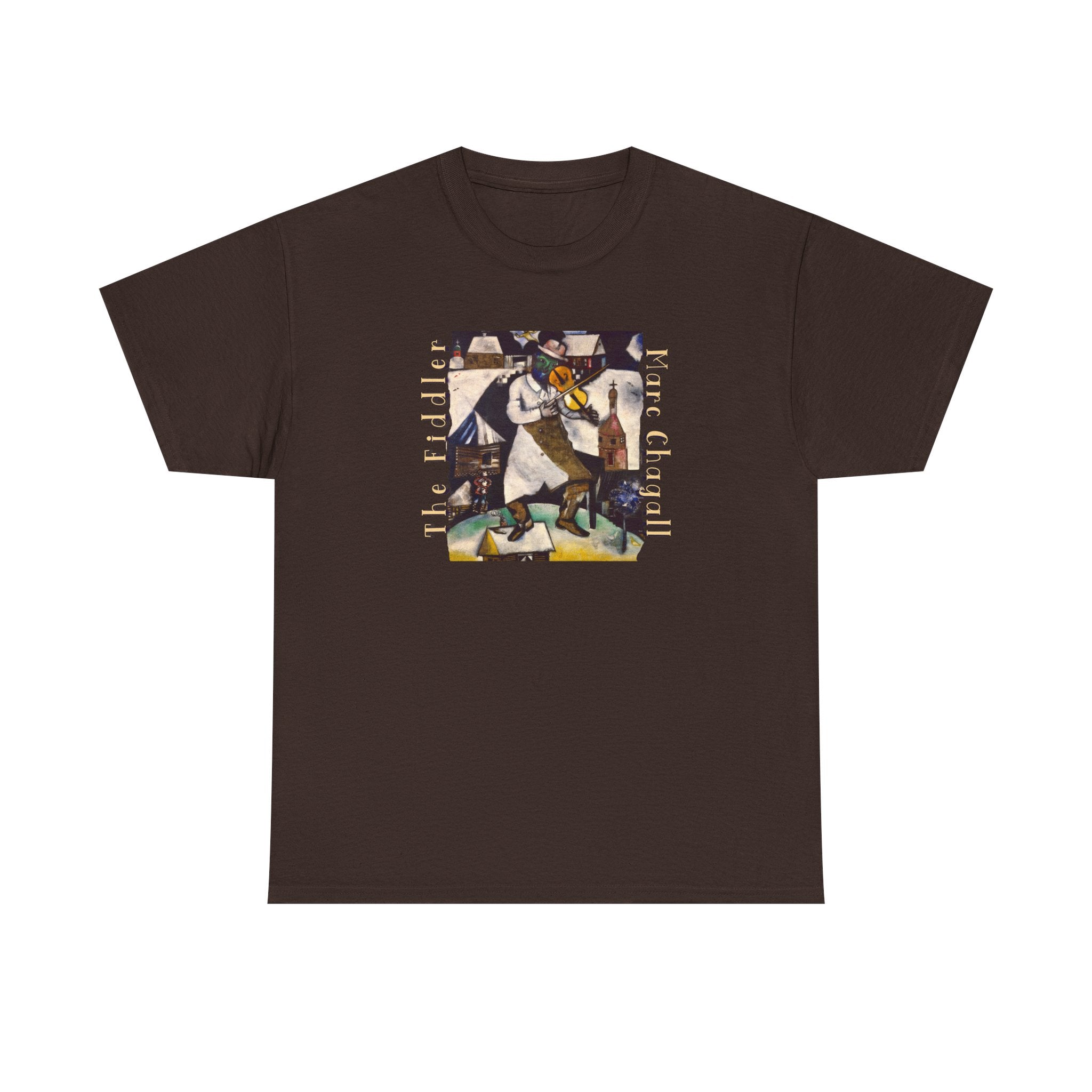 The Fiddler Chagall Art print on soft 100% cotton classic fit Tee