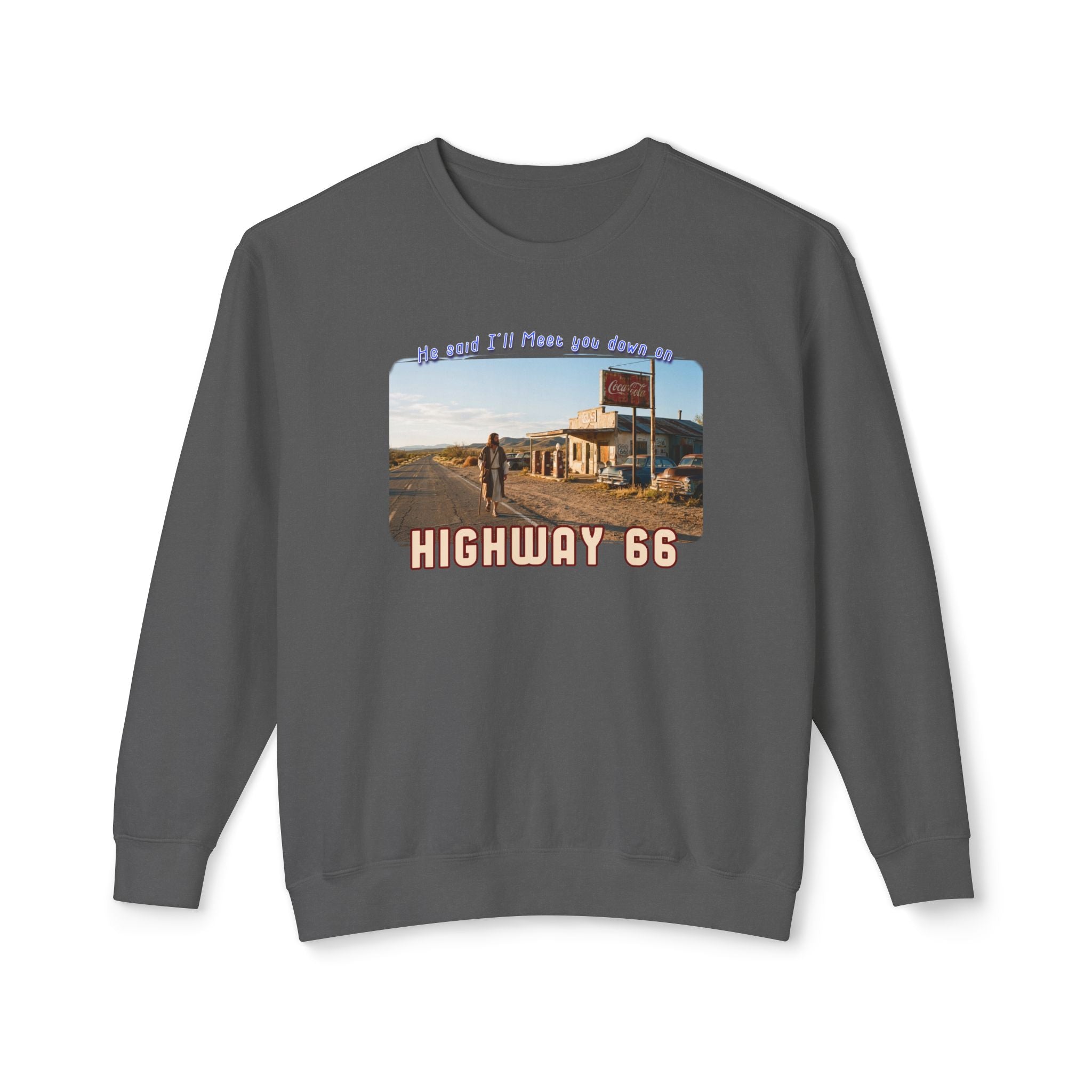 The King on Highway 66 - 100% US cotton Sweatshirt