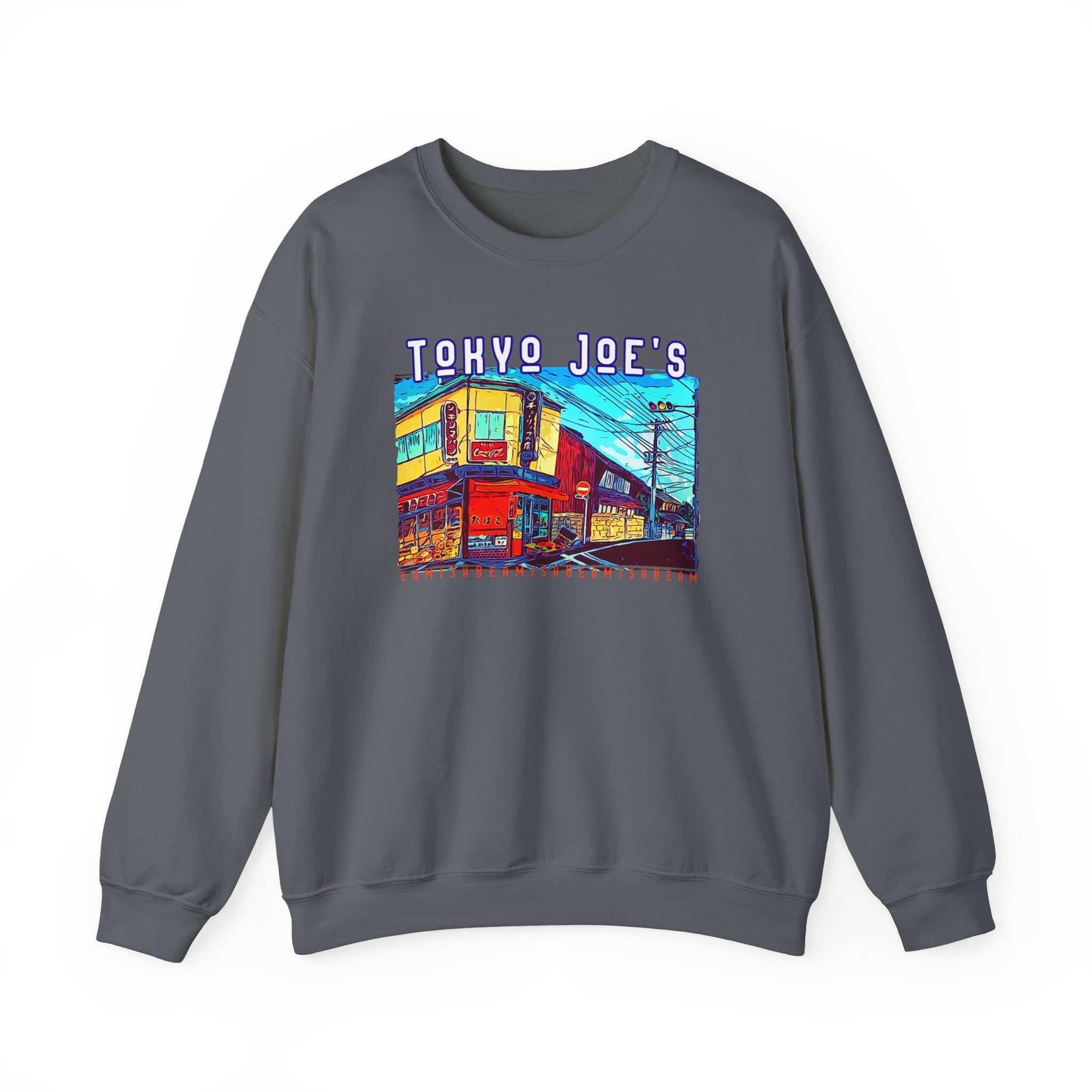 'Tokyo Joe's' medium heavy ribbed neck Crewneck Sweatshirt with Art print
