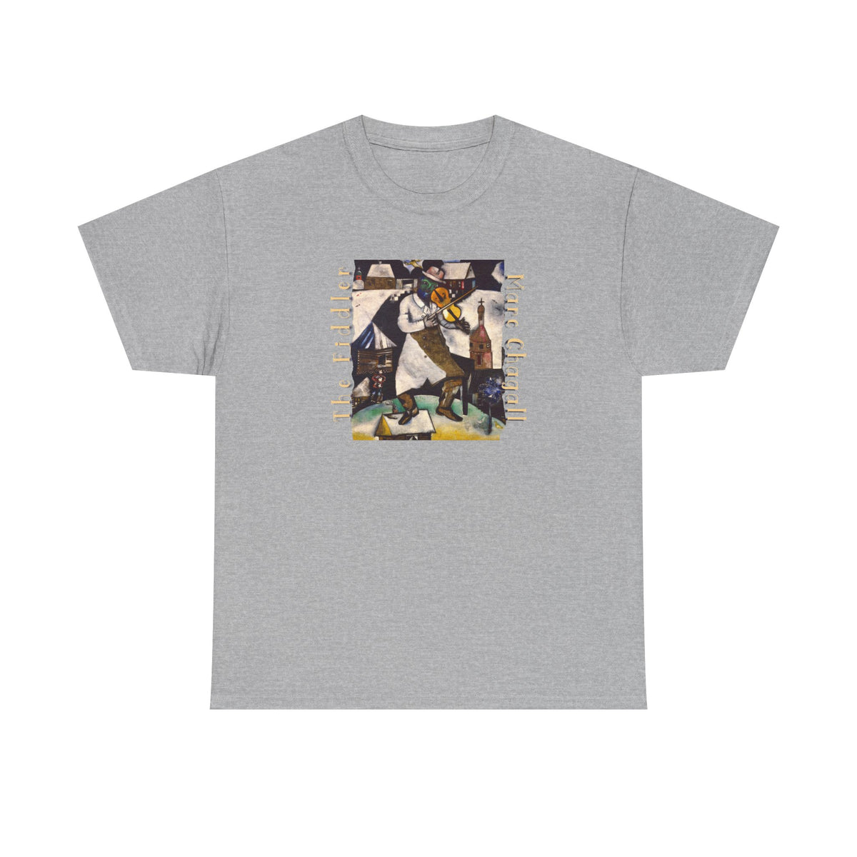 The Fiddler Chagall Art print on soft 100% cotton classic fit Tee