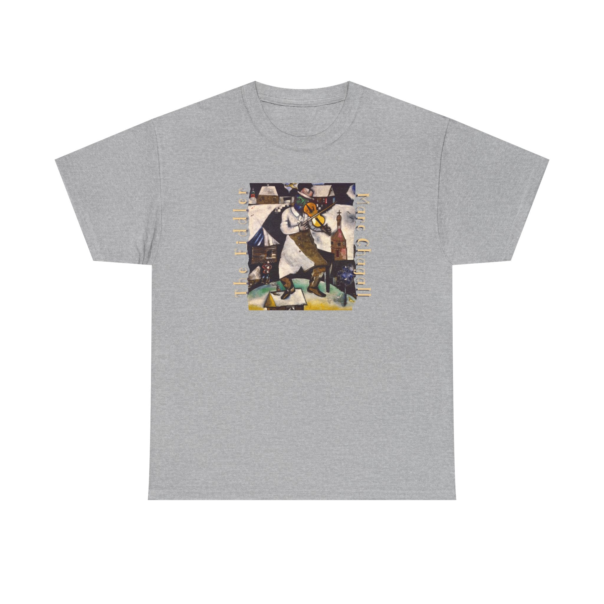 The Fiddler Chagall Art print on soft 100% cotton classic fit Tee